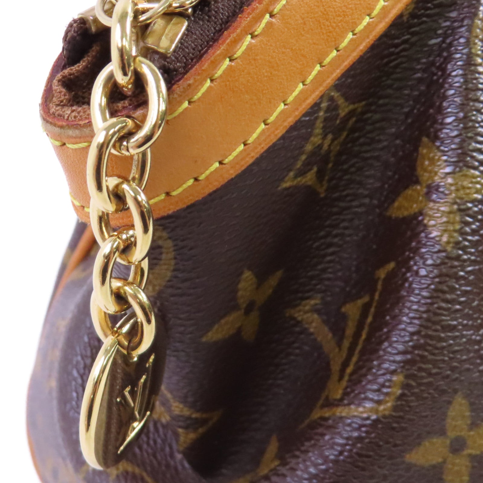LOUIS VUITTON Monogram Tivoli PM Hand Bag金扣手挽袋啡色