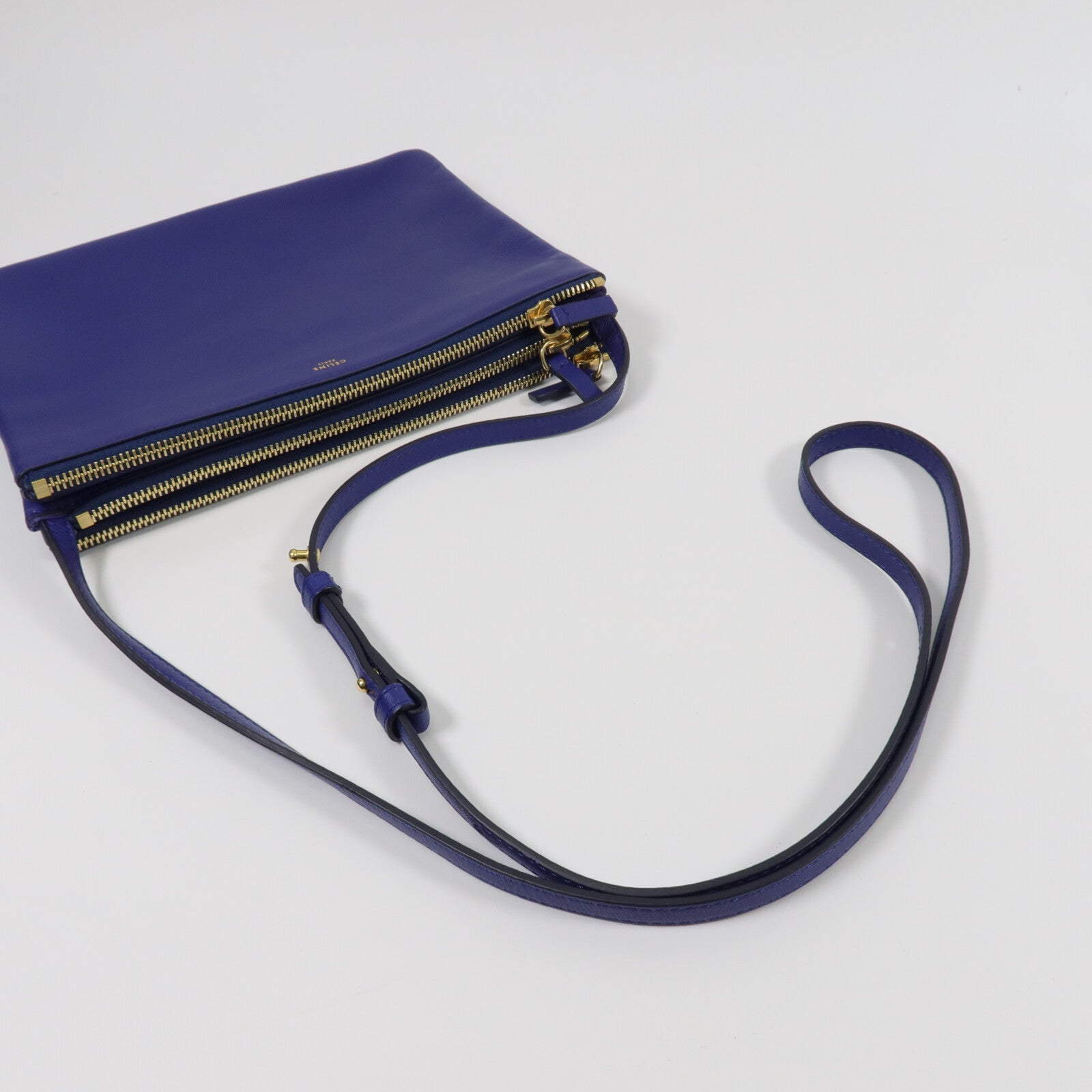CELINE 牛皮皮革Trio Large肩背袋