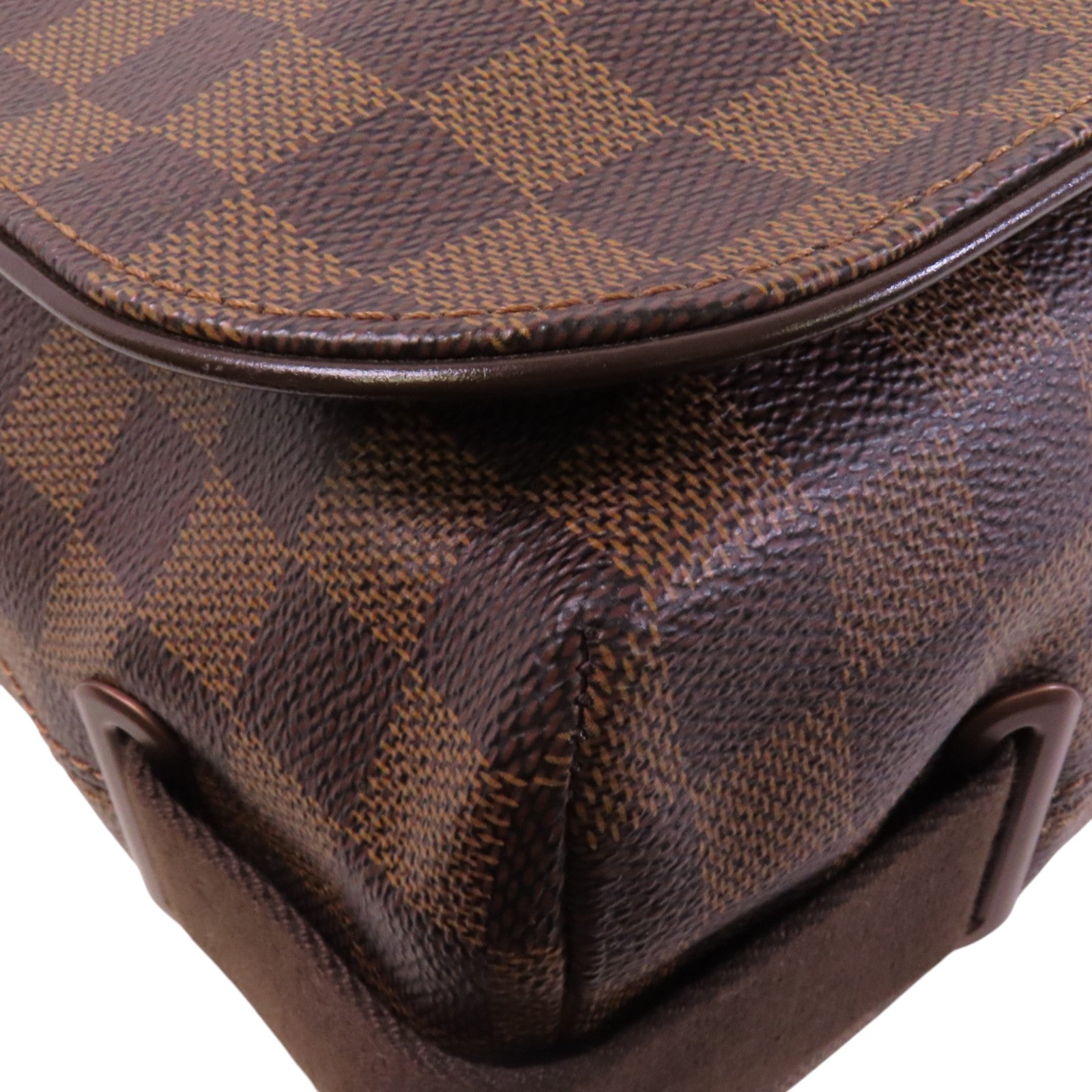 LOUIS VUITTON Damier Ebene Brooklyn GM金扣肩背袋