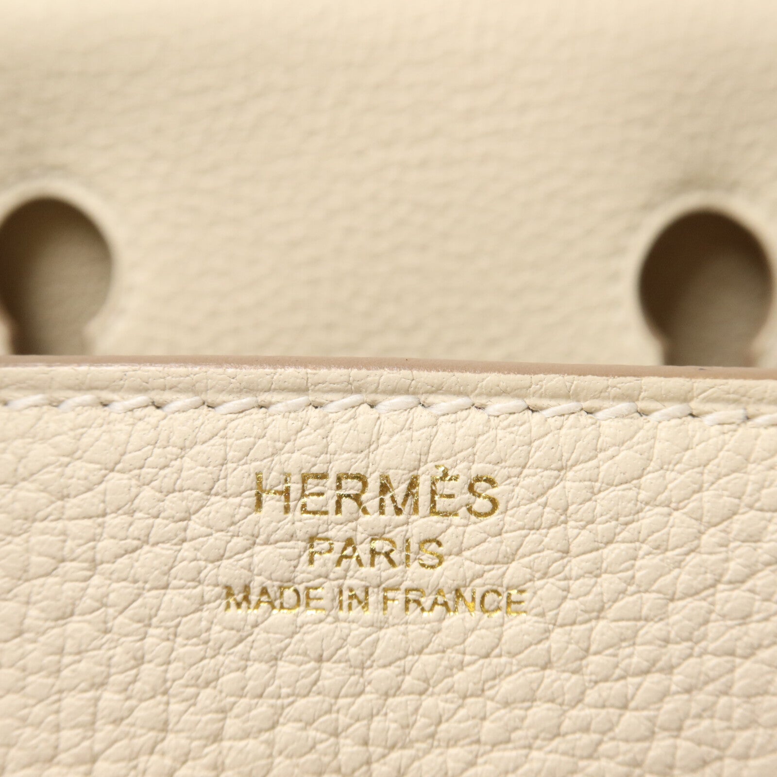 HERMES Togo皮革Birkin 25手挽袋Craie