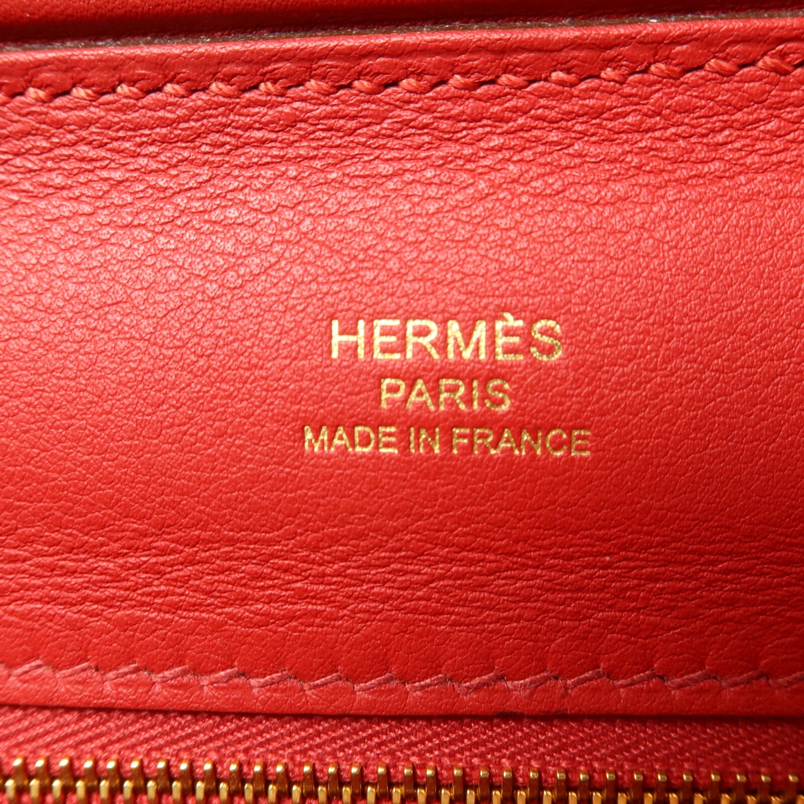 HERMES Swift皮革/Evercolor皮革Mini 24/24手挽肩背兩用袋Rouge Piment