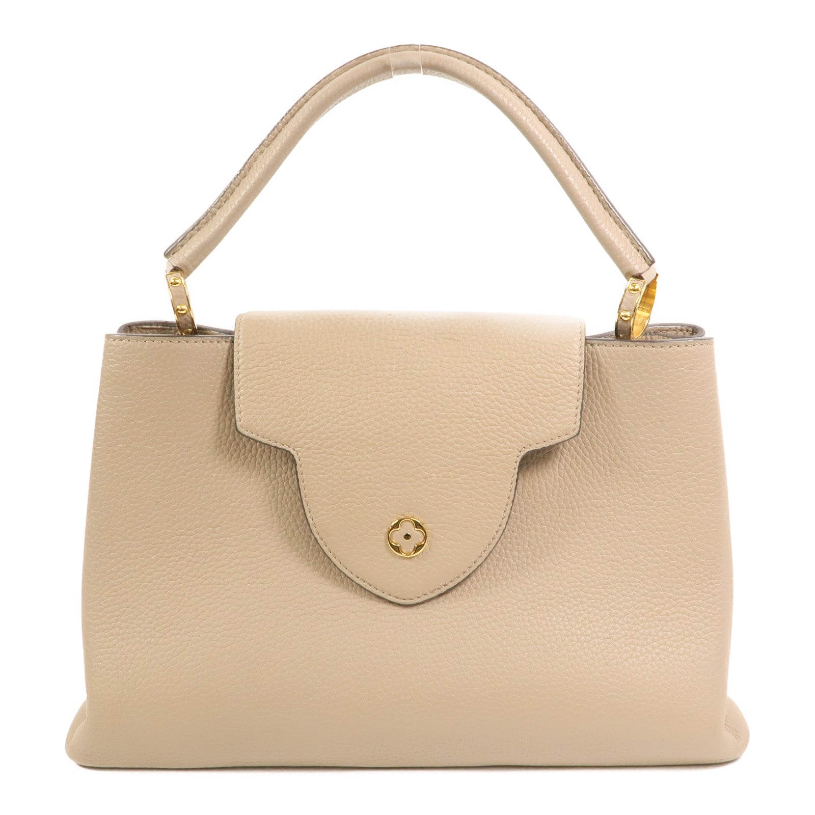 LOUIS VUITTON 【激減優惠】Taurillon Capucines GM金扣肩背袋
