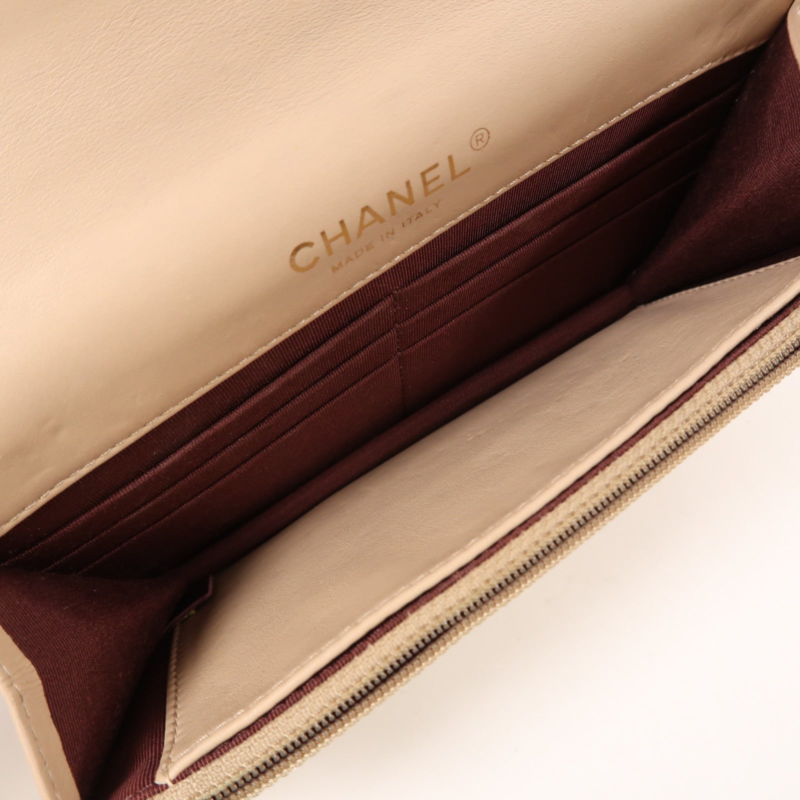 CHANEL 漆皮皮革Wallet On Chain金扣肩背袋