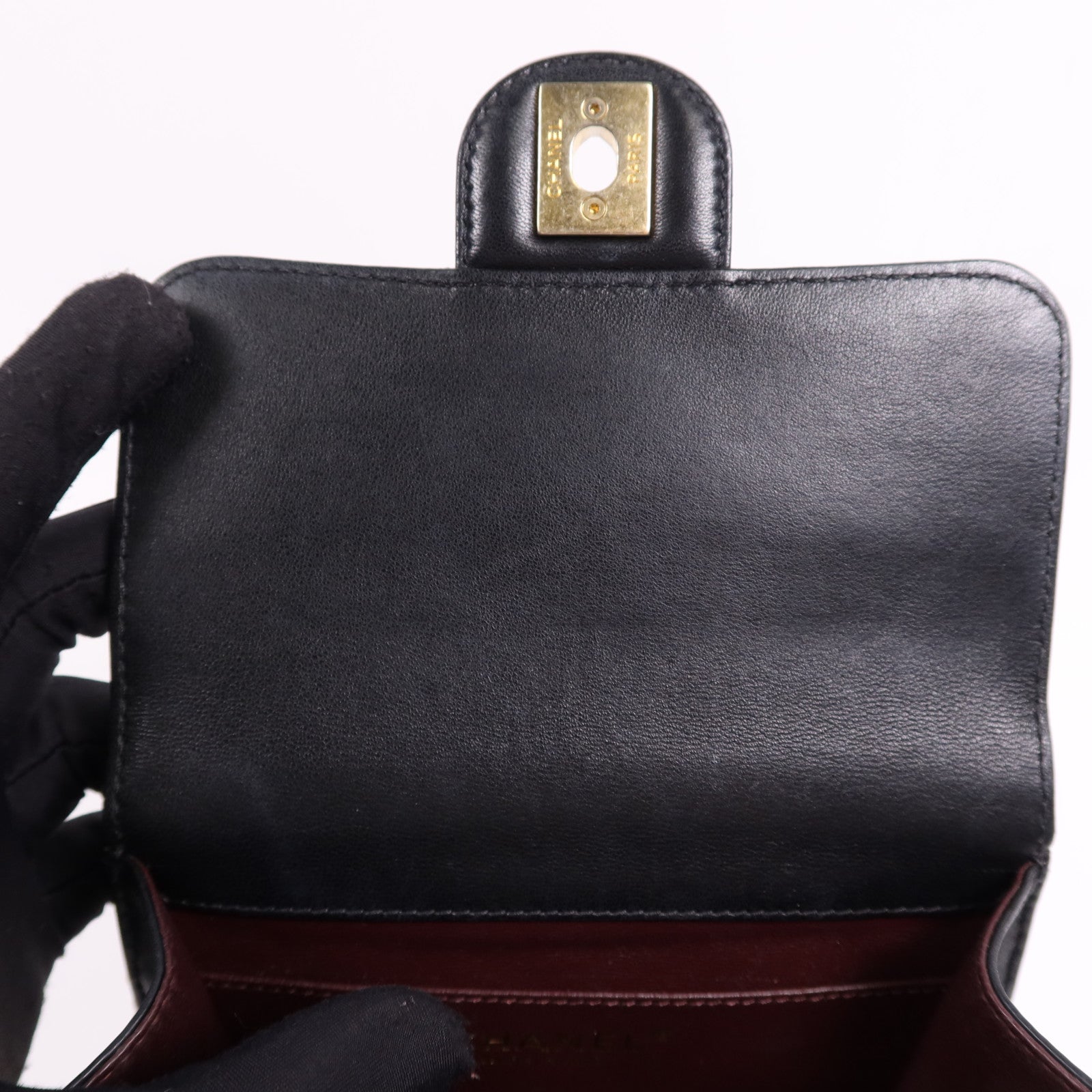 CHANEL 牛皮皮革Chain Shoulder Bag金扣鏈帶肩背袋