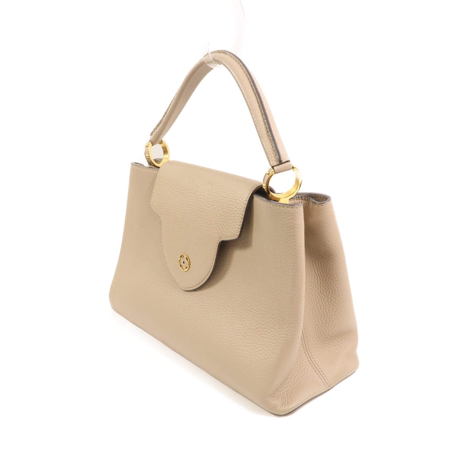 LOUIS VUITTON 【激減優惠】Taurillon Capucines GM金扣肩背袋