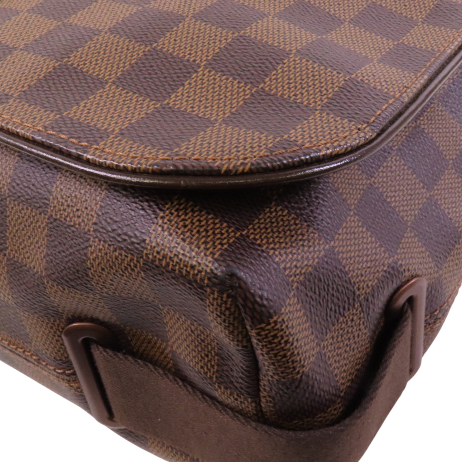 LOUIS VUITTON Damier Ebene Brooklyn GM金扣肩背袋