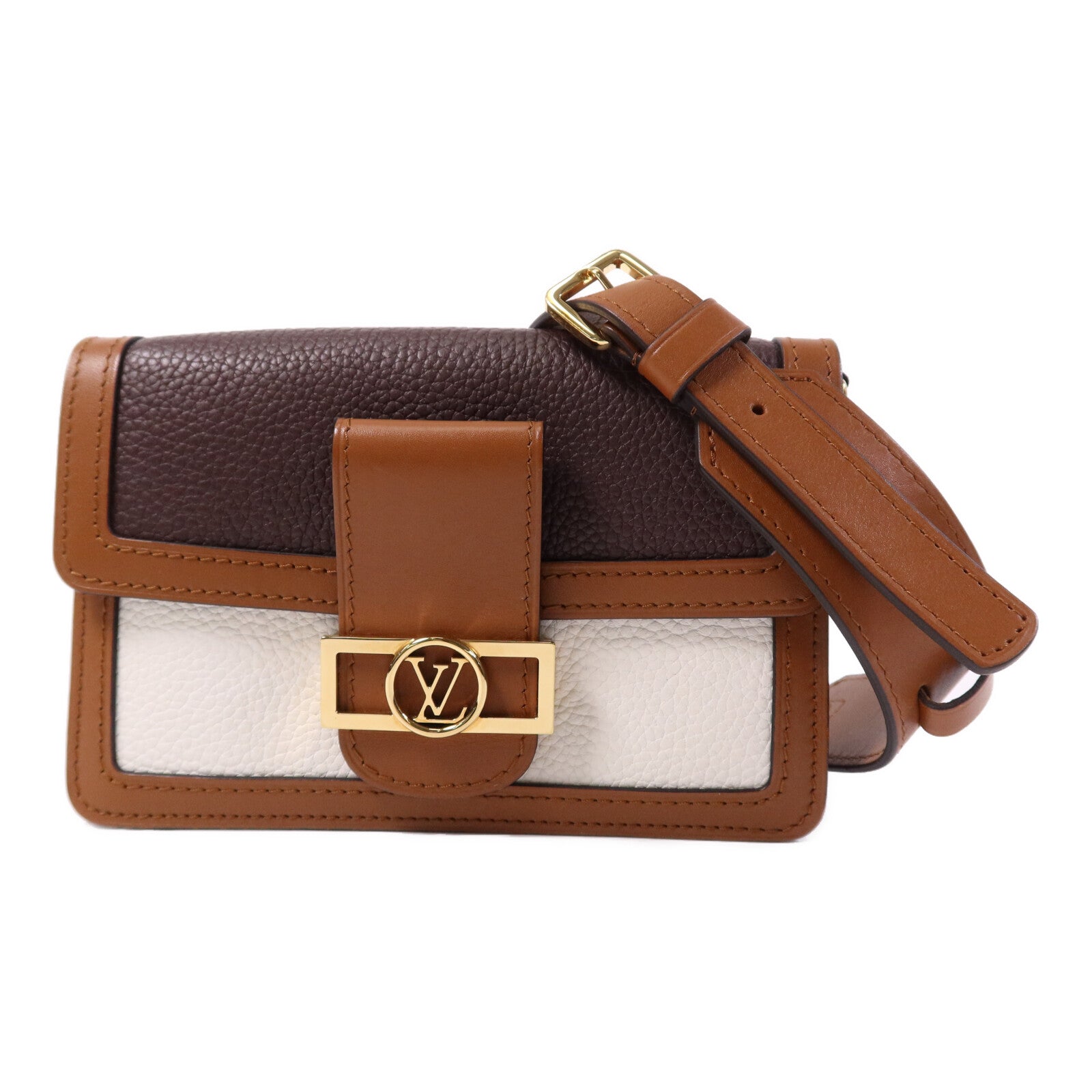 LOUIS VUITTON 【激減優惠】Taurillon Dauphine Bum Bag金扣腰包