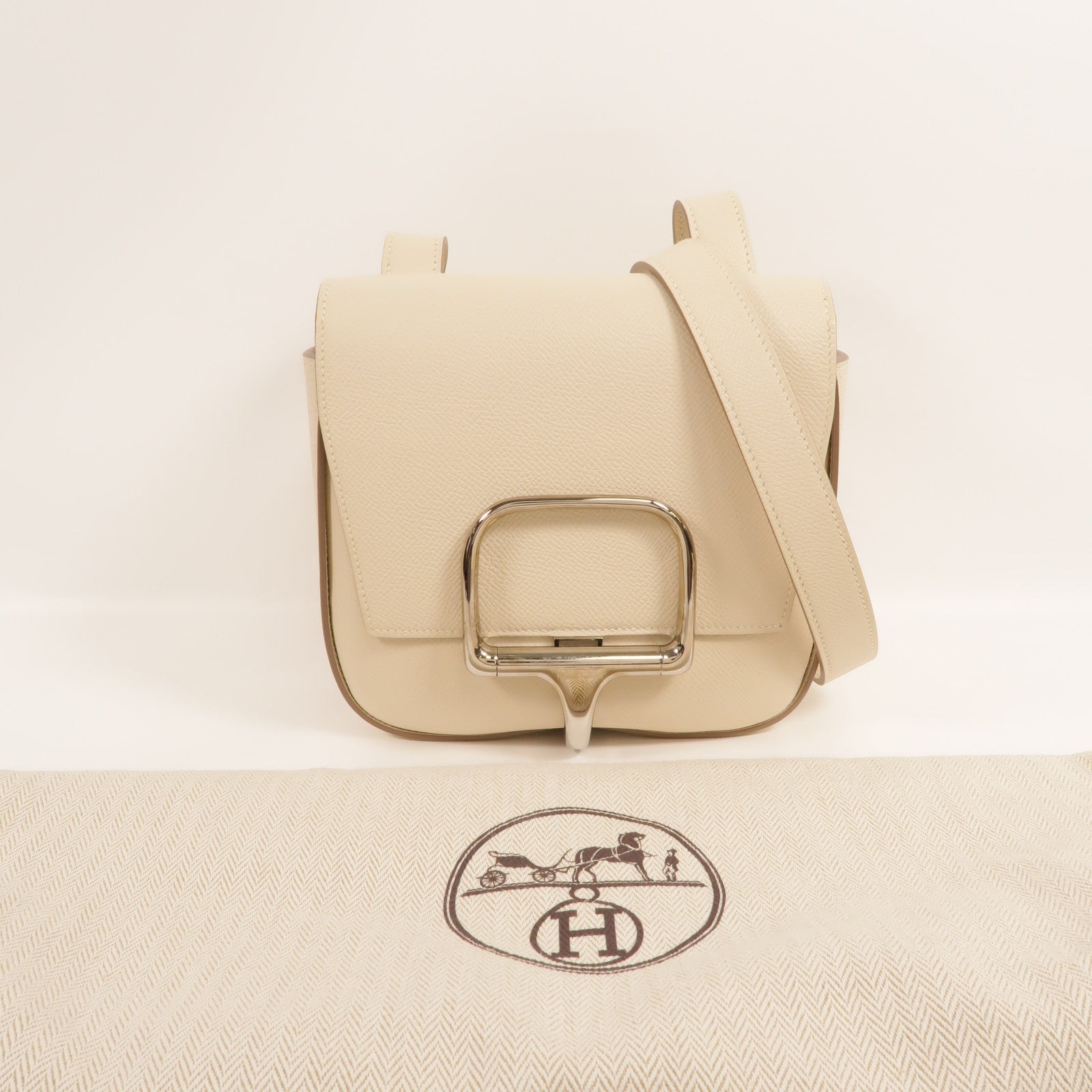 HERMES Epsom皮革Della Cavalleria Mini肩背袋Nata