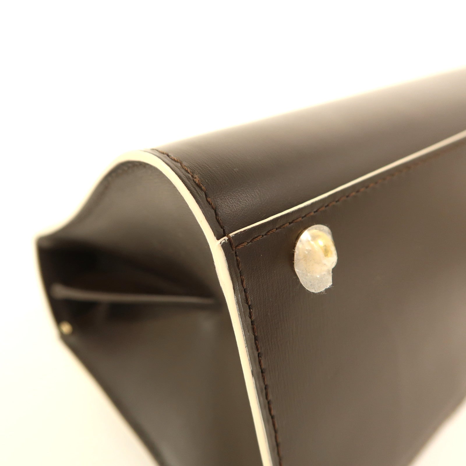 Delvaux 牛皮皮革Brillant Mini金扣手挽肩背兩用袋