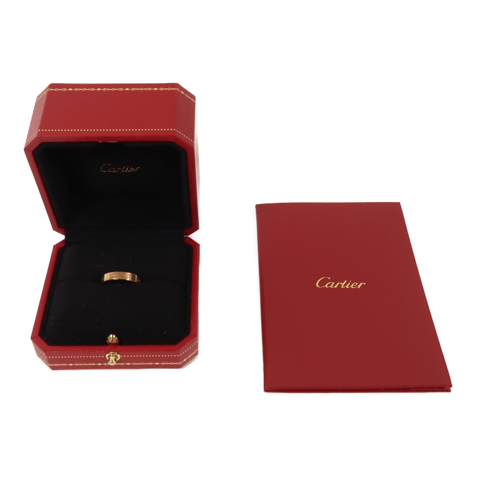 CARTIER 18K玫瑰金Mini Love Ring戒指US#5.25#50