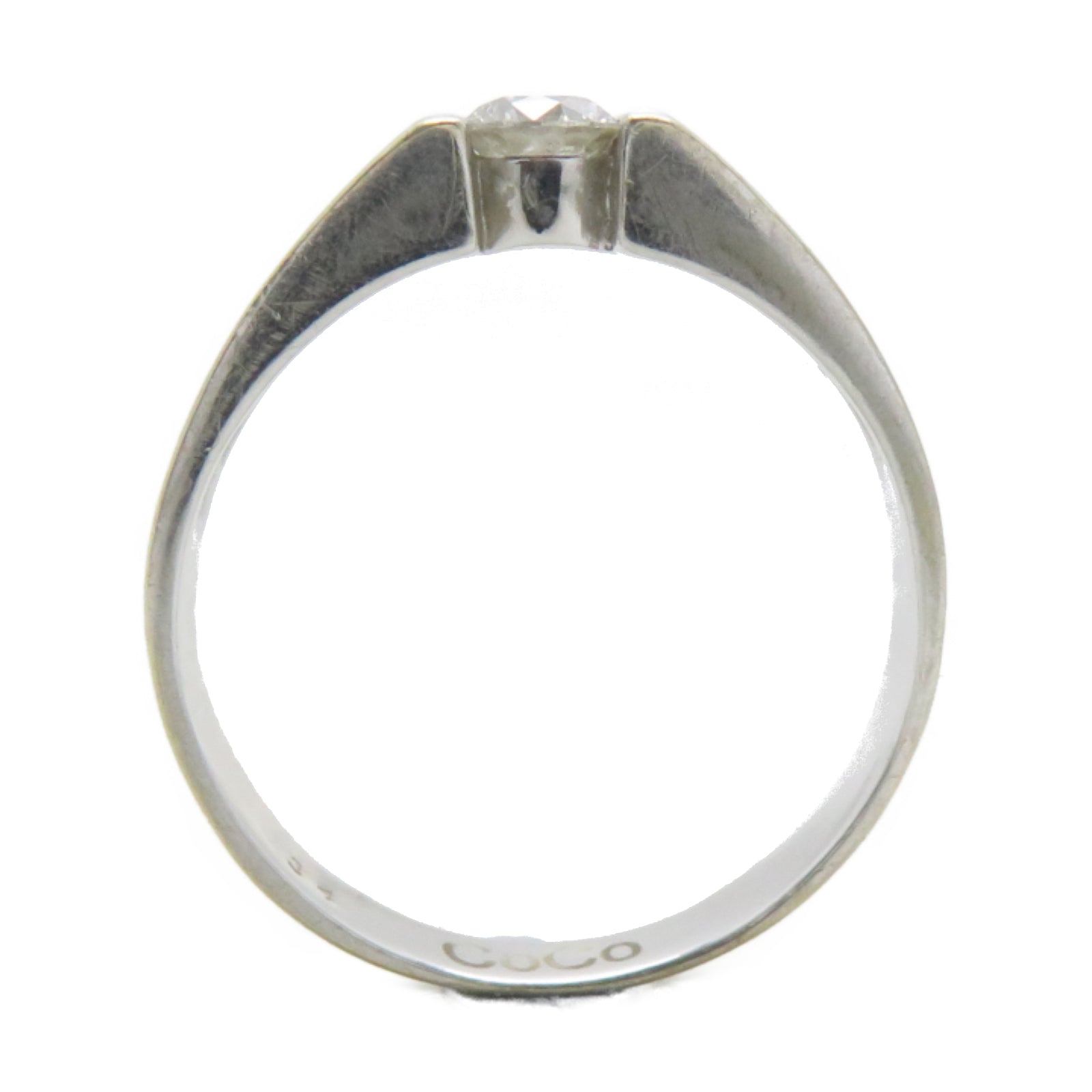 JEWELRY 【激減優惠】18K白金Diamond Ring 0.34ct鑽石戒指US#9.25