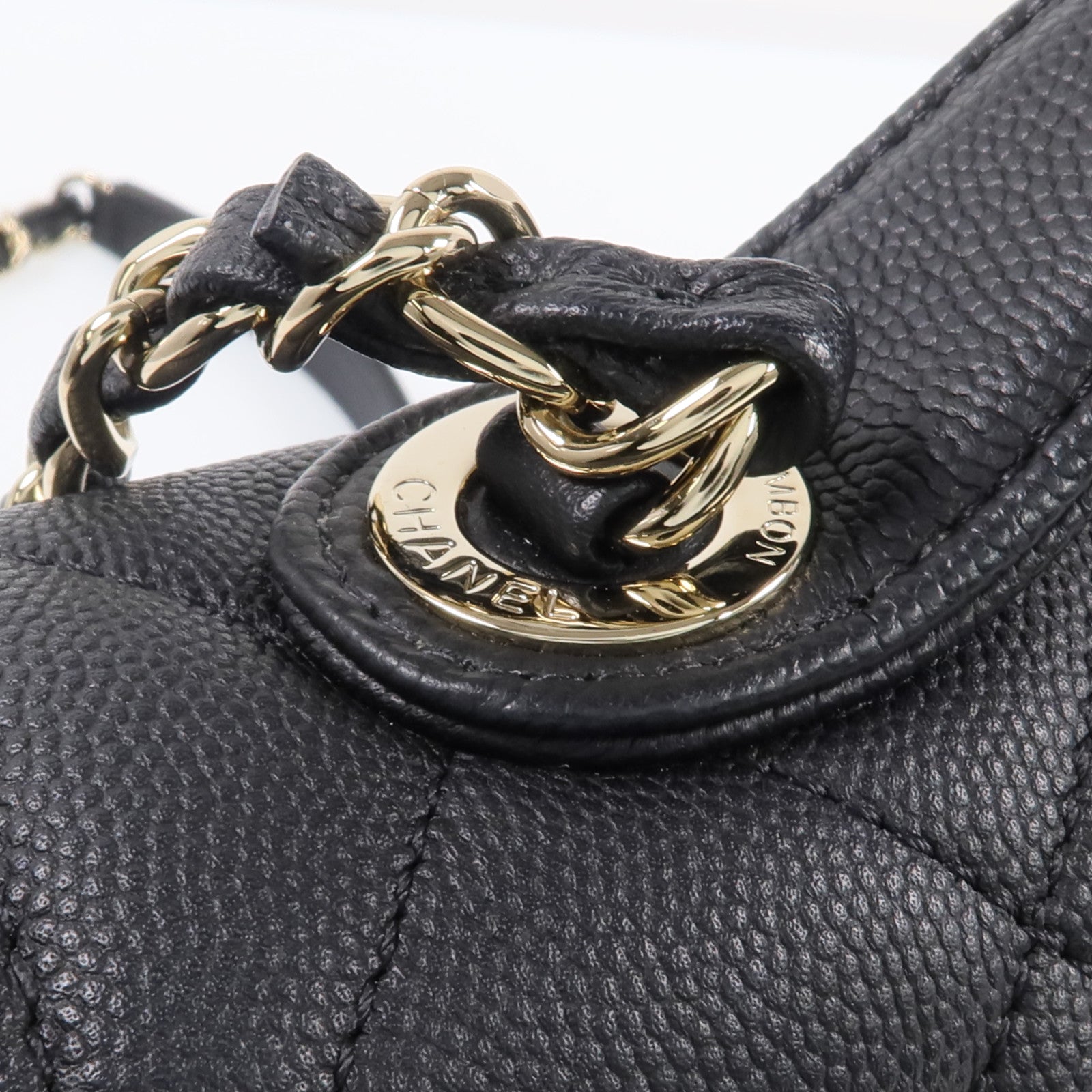 CHANEL 牛皮皮革Business Affinity Medium金扣手挽肩背兩用袋