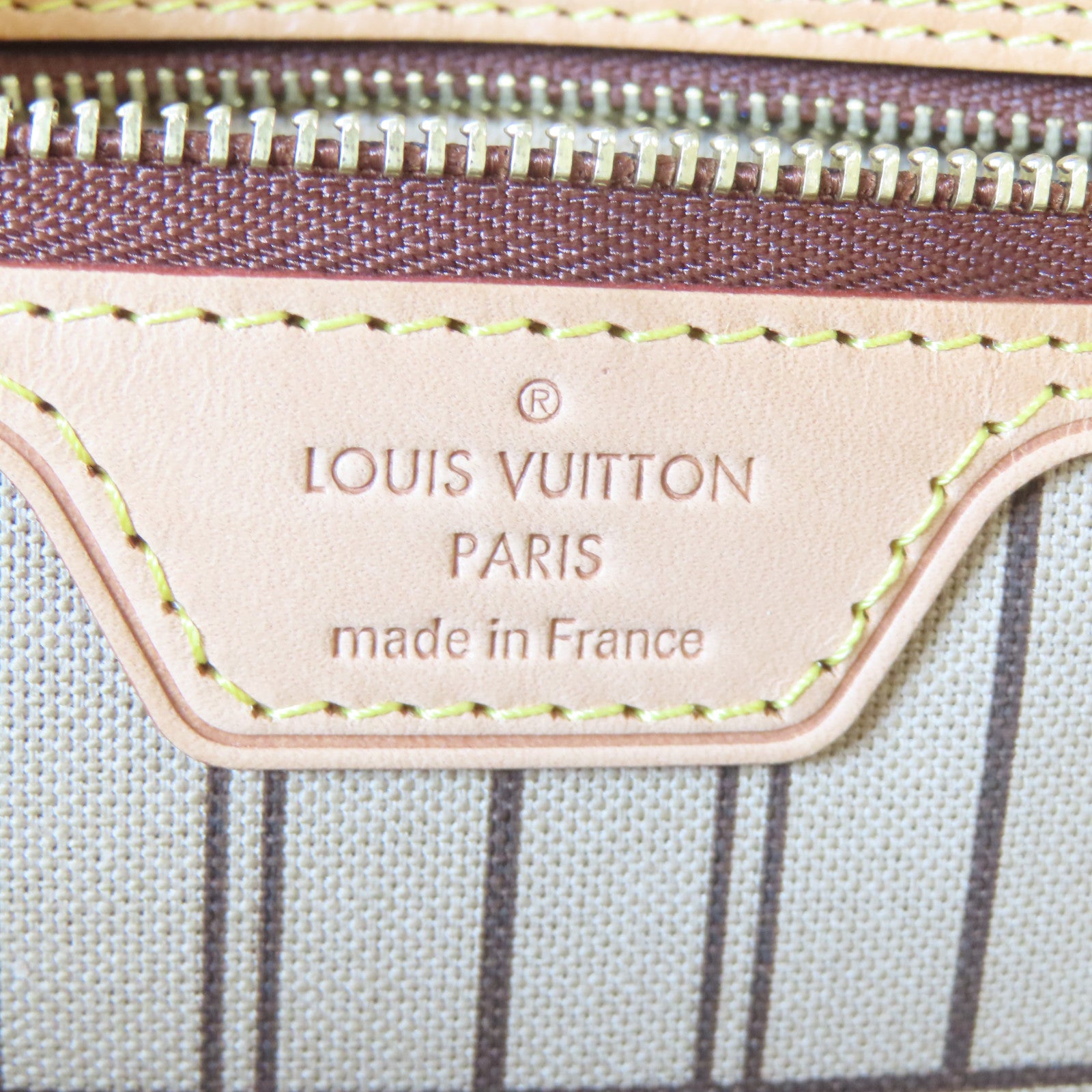 LOUIS VUITTON Monogram Neverfull金扣手挽袋啡色