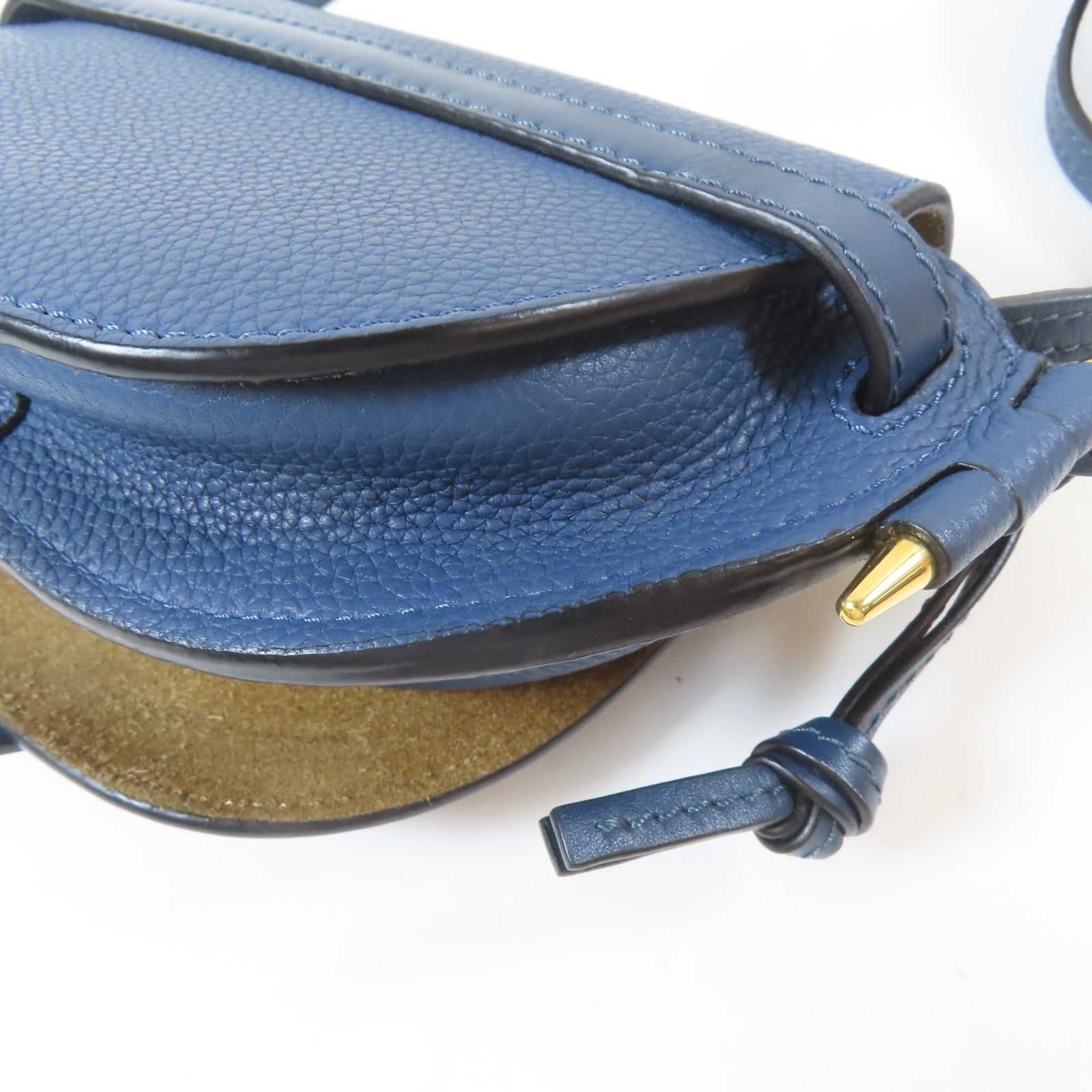 LOEWE 【激減優惠】牛皮皮革Mini Gate金扣肩背袋藍色