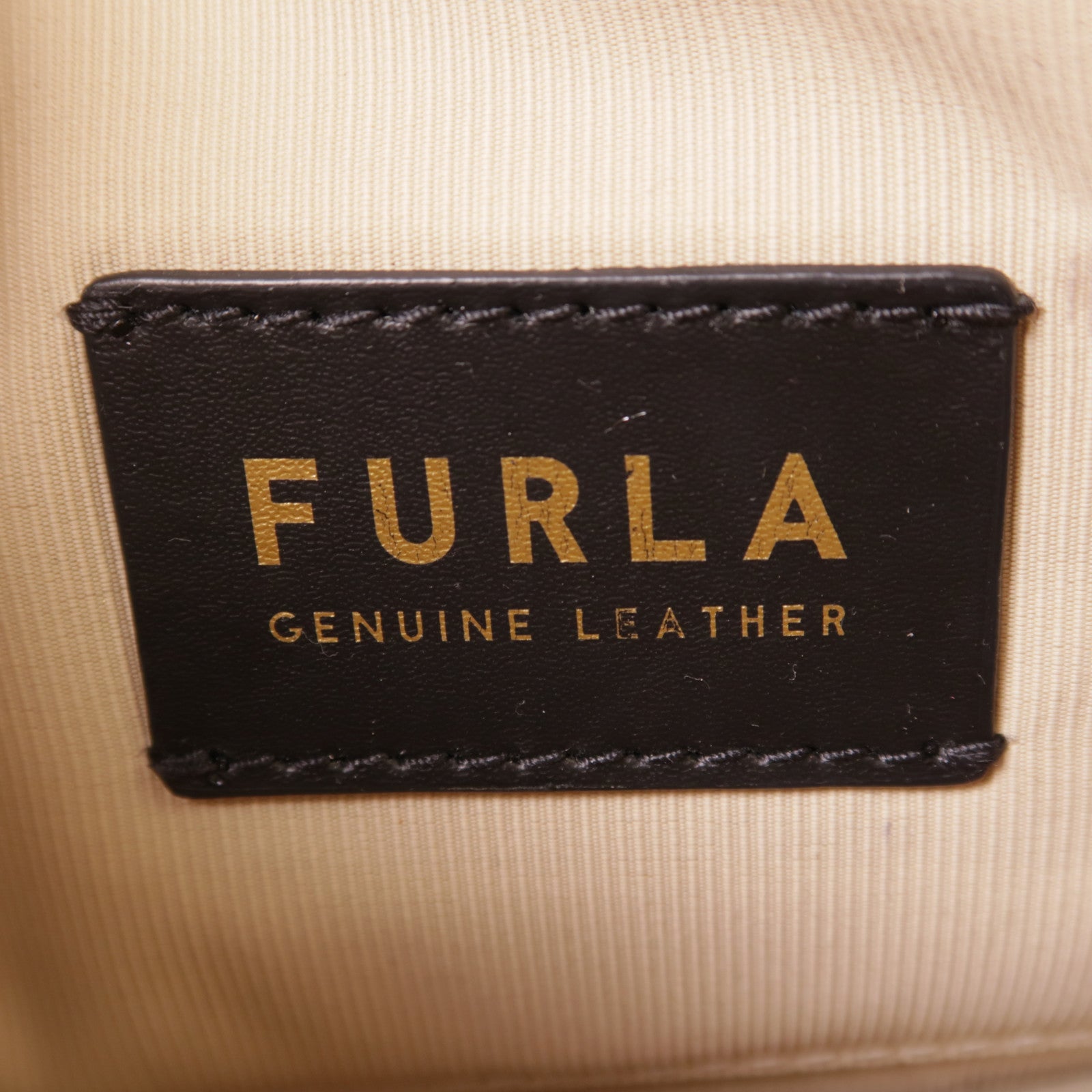 Furla 牛皮皮革Chain Shoulder金扣鏈帶肩背袋