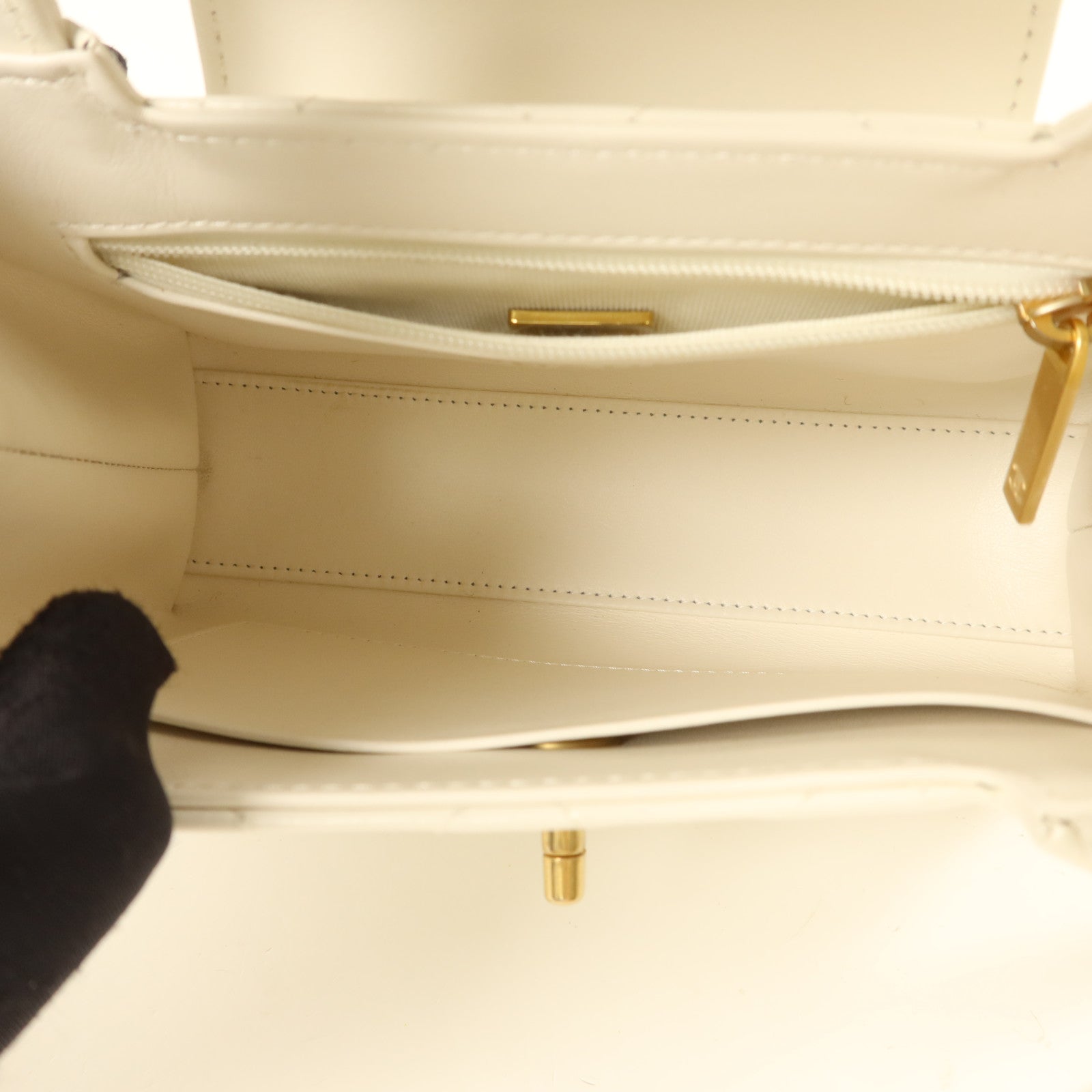 CHANEL 牛皮皮革Kelly Bag金扣鏈帶手挽肩背兩用袋