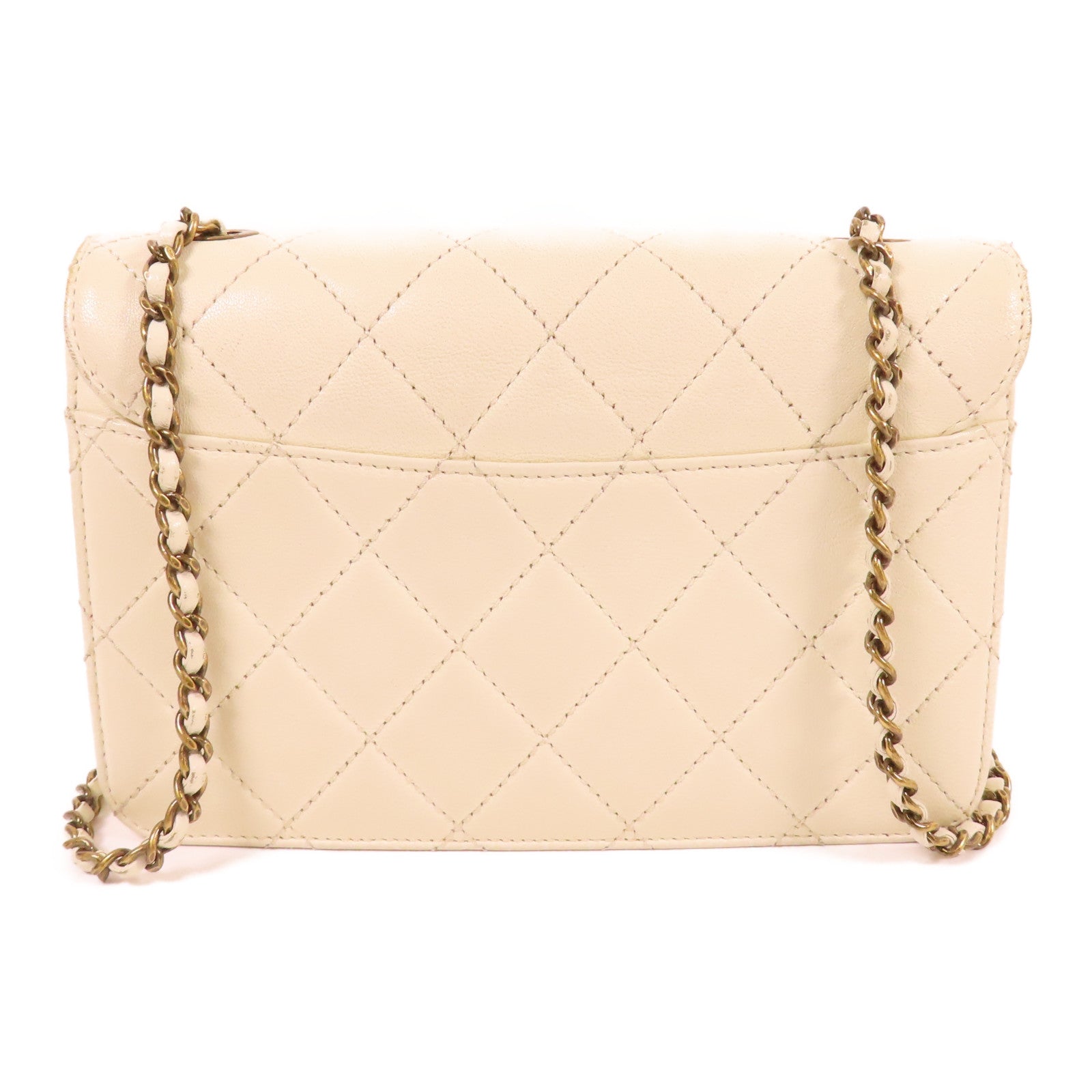 CHANEL 羊皮皮革Beauty Lock Flap Bag金扣肩背袋