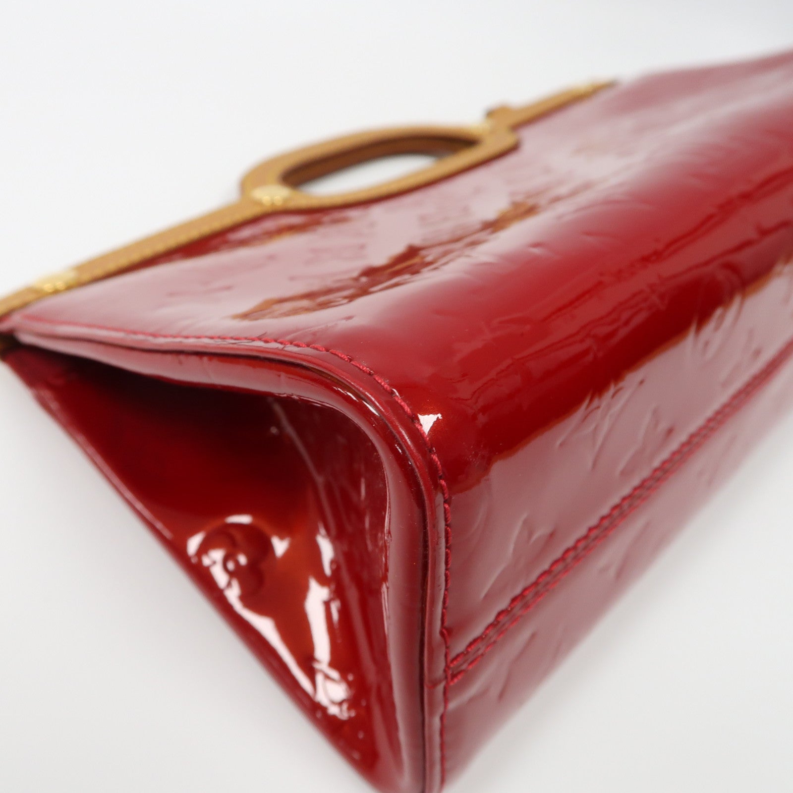 LOUIS VUITTON Monogram Vernis Roxbury Drive金扣手挽肩背兩用袋紅色