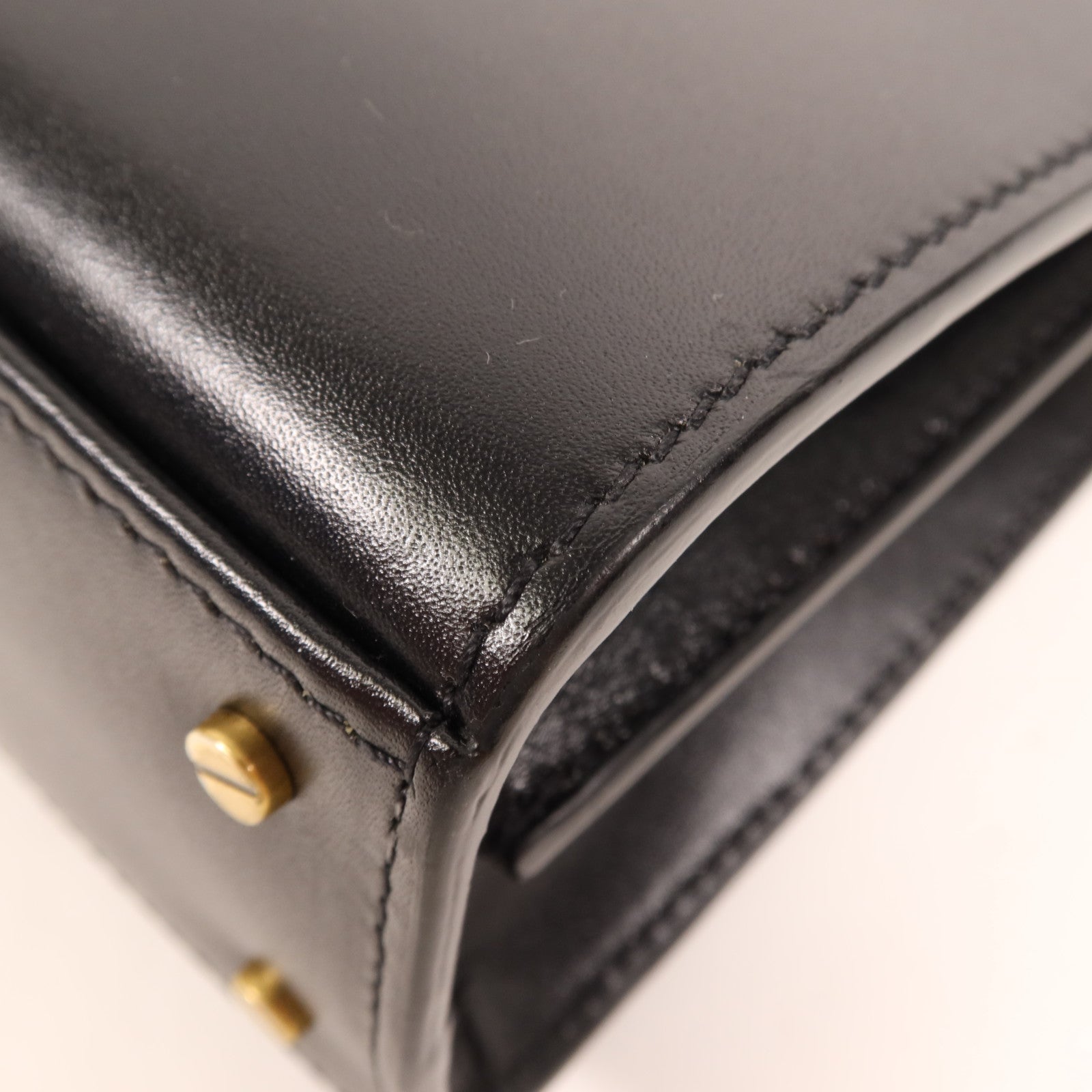 YVES SAINT LAURENT 牛皮皮革Cassandra Mini金扣手挽肩背兩用袋