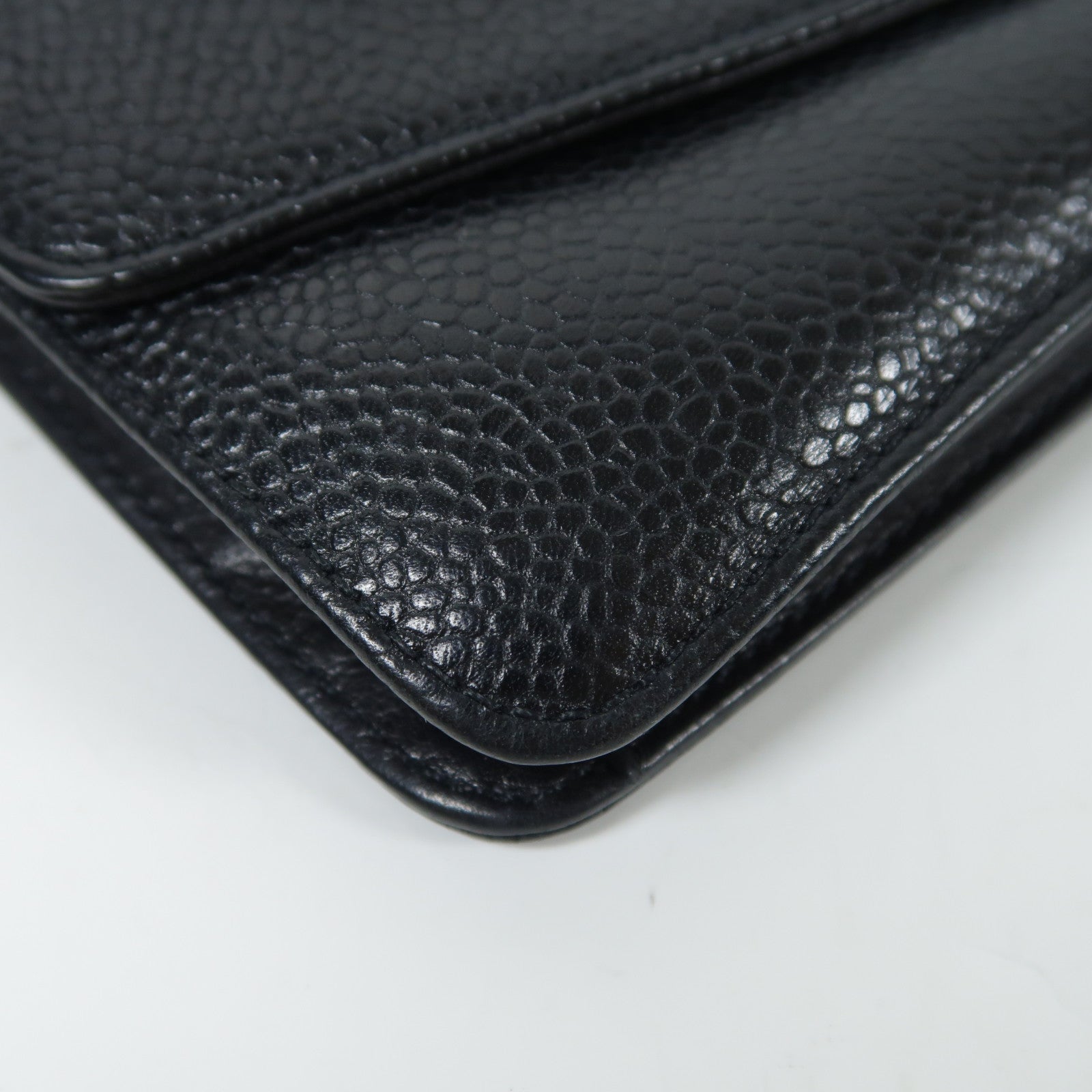 CHANEL 牛皮皮革Wallet金扣長錢包