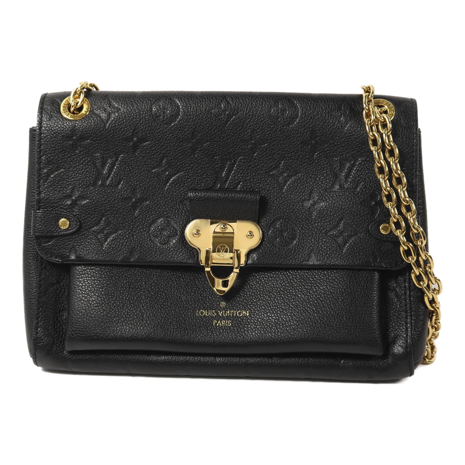 LOUIS VUITTON Monogram Empreinte Vavin PM金扣鏈帶肩背袋