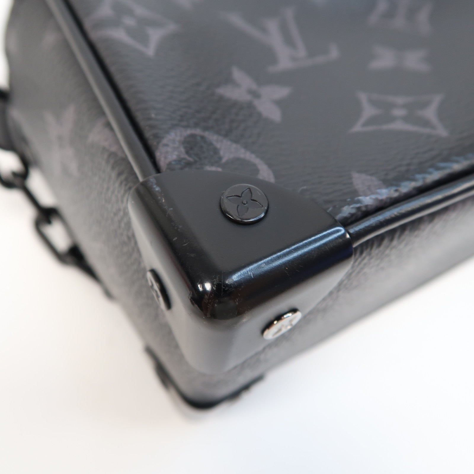 LOUIS VUITTON Monogram Mini Soft Trunk肩背袋黑色