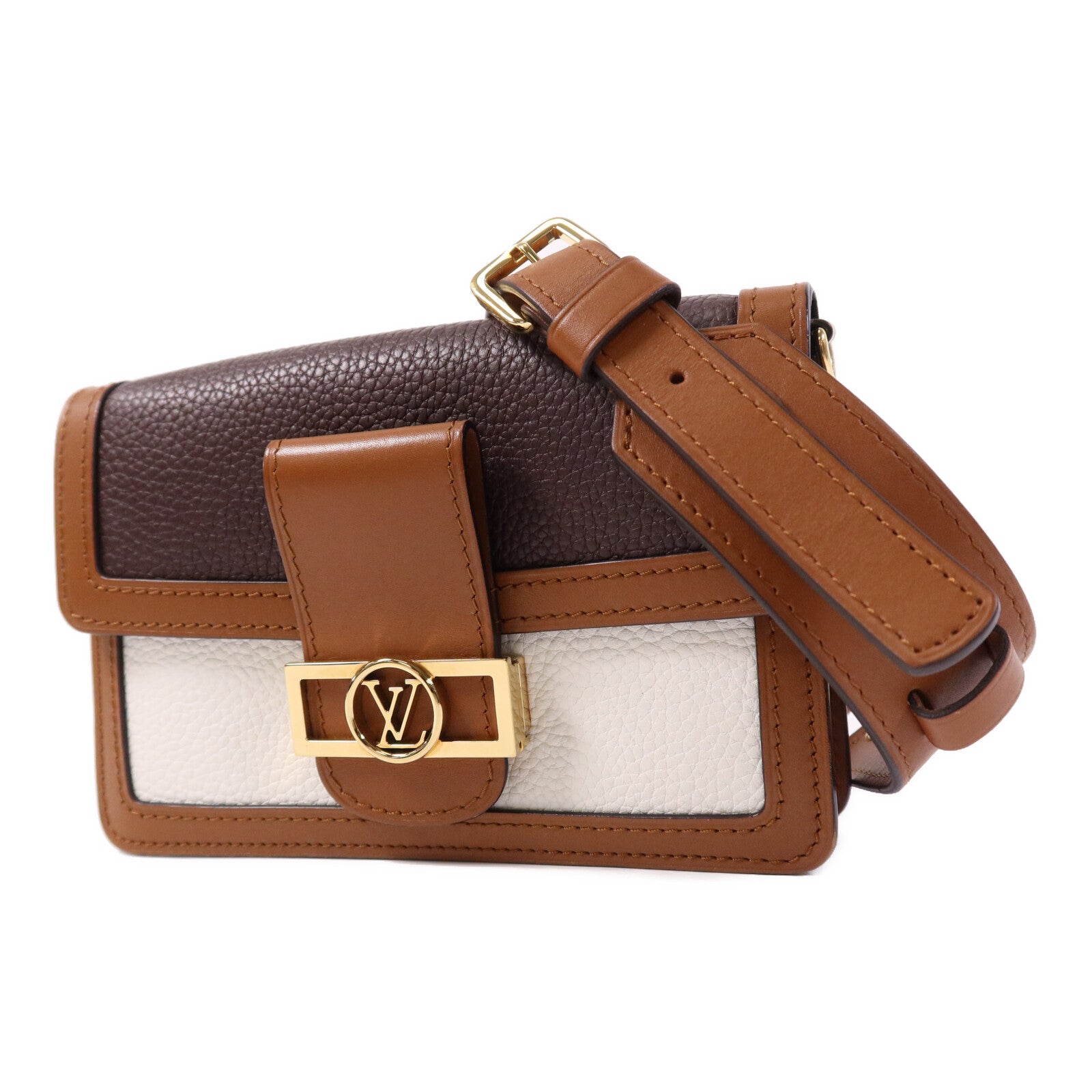 LOUIS VUITTON 【激減優惠】Taurillon Dauphine Bum Bag金扣腰包