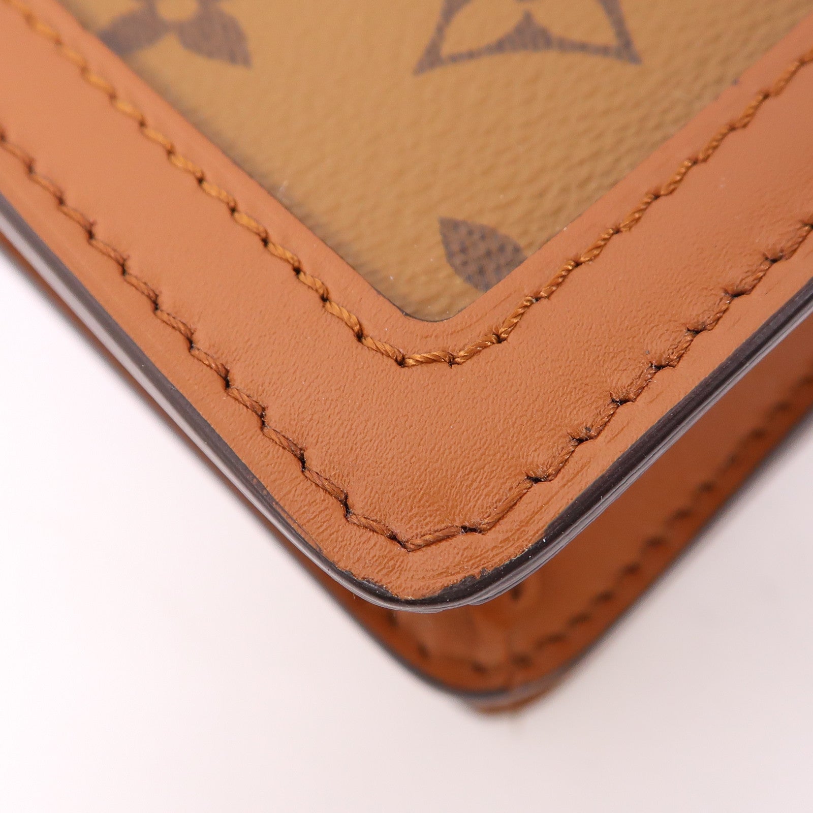 LOUIS VUITTON Monogram/Monogram Reverse Dauphine MM金扣手挽肩背兩用袋