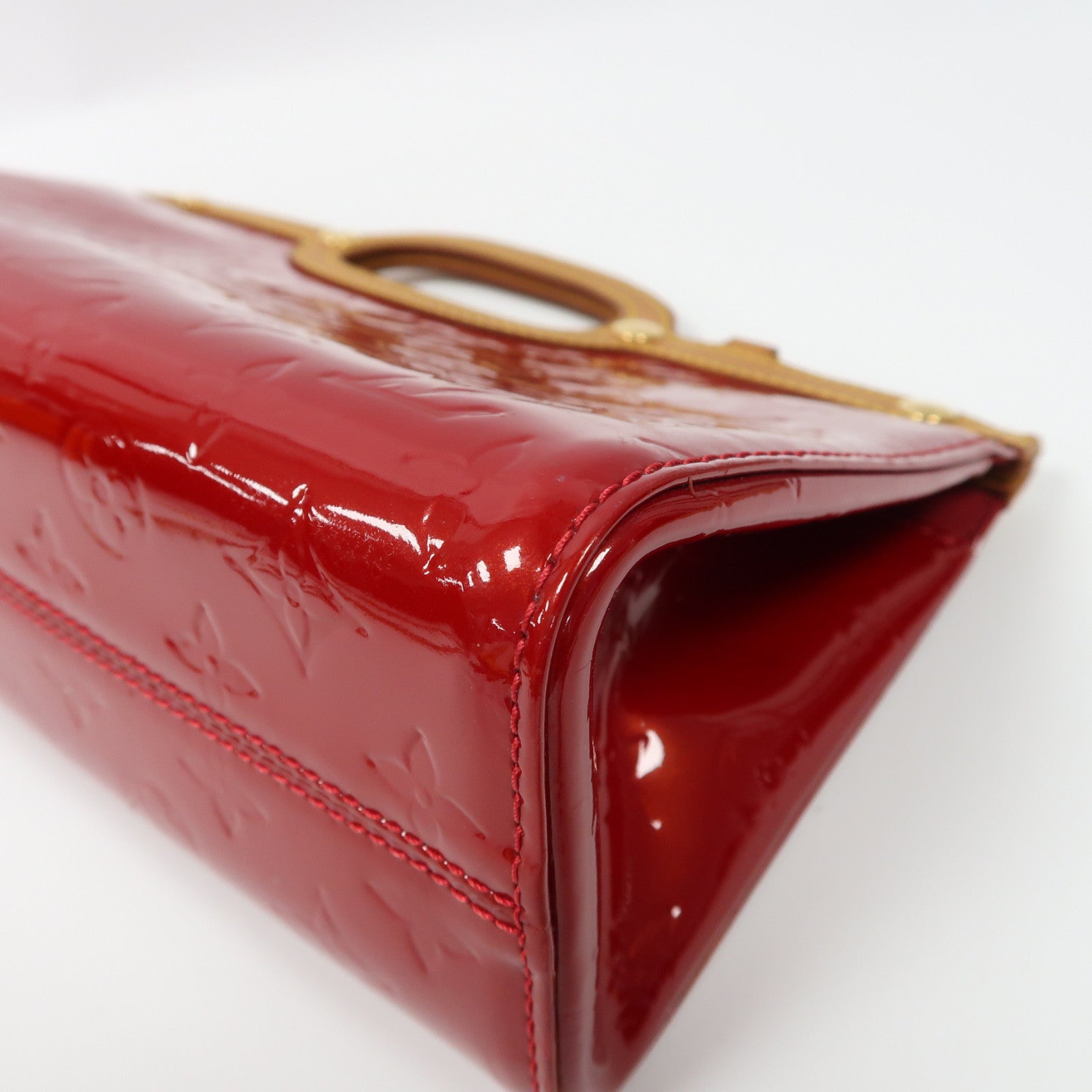 LOUIS VUITTON Monogram Vernis Roxbury Drive金扣手挽肩背兩用袋紅色