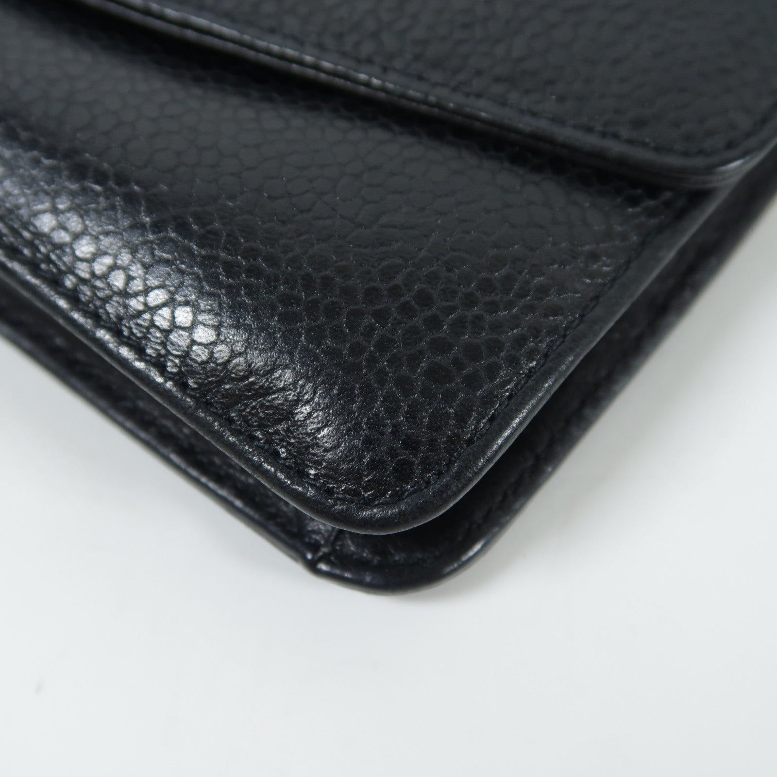 CHANEL 牛皮皮革Wallet金扣長錢包