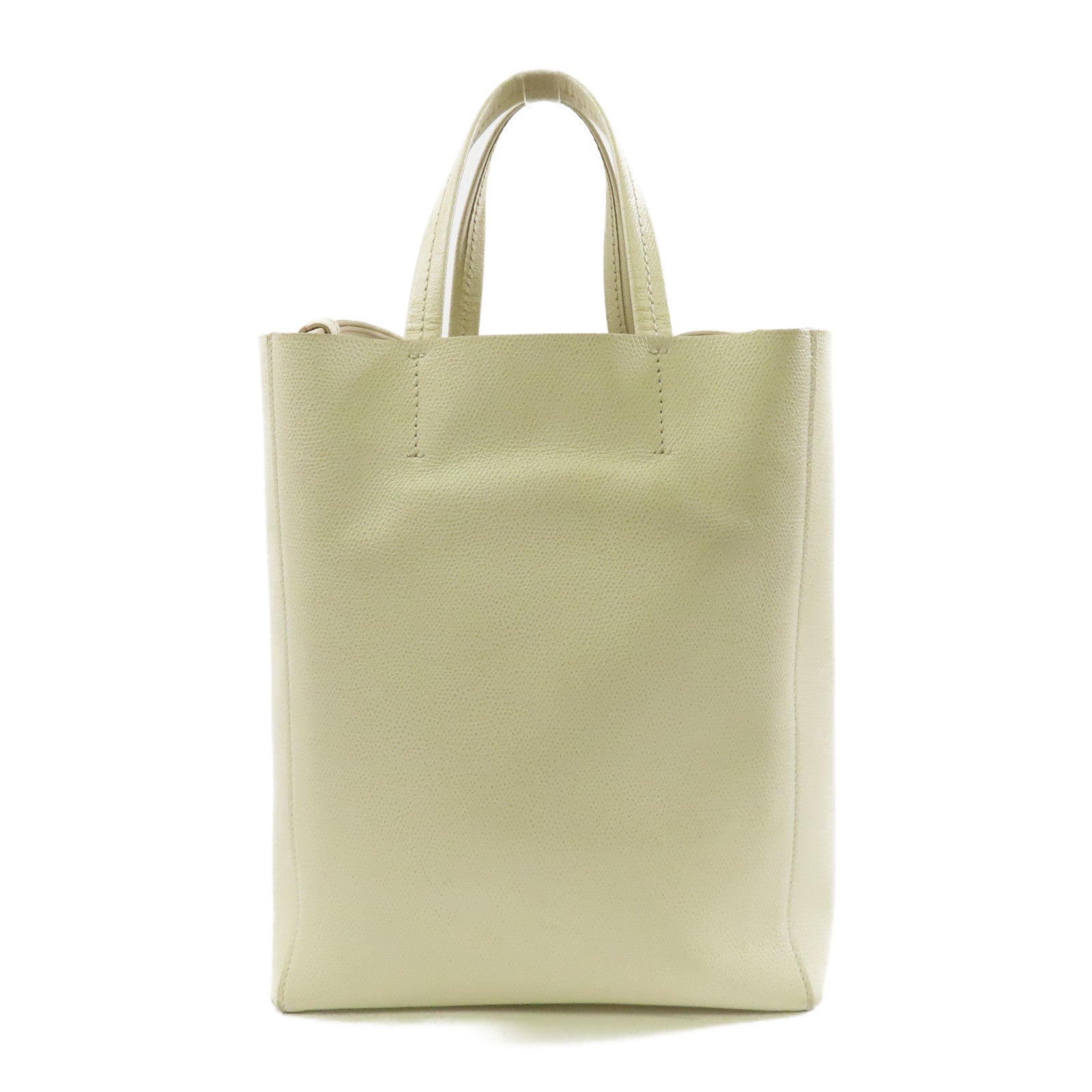 CELINE 【激減優惠】牛皮皮革Cabas金扣手挽肩背兩用袋白色