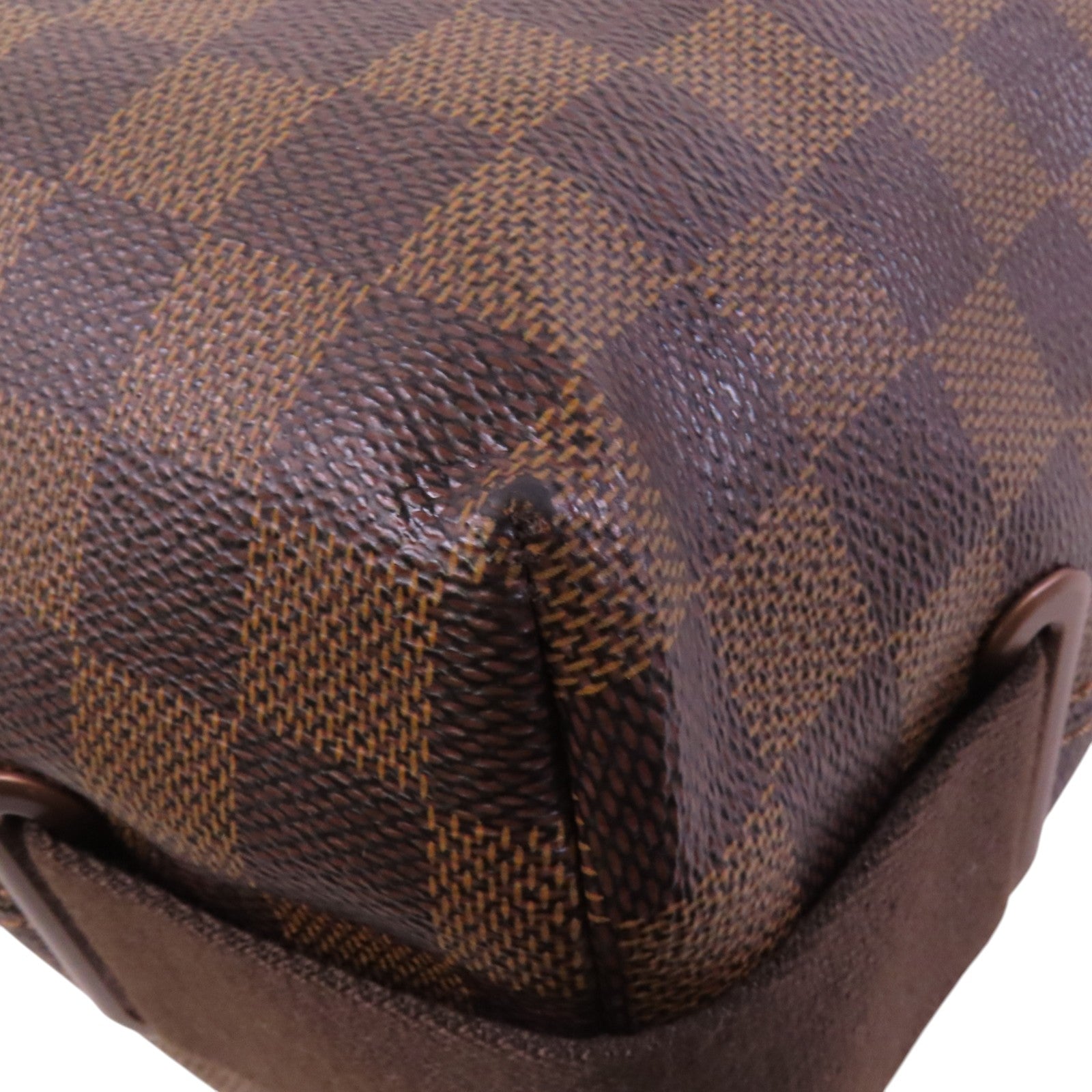 LOUIS VUITTON Damier Ebene Brooklyn GM金扣肩背袋