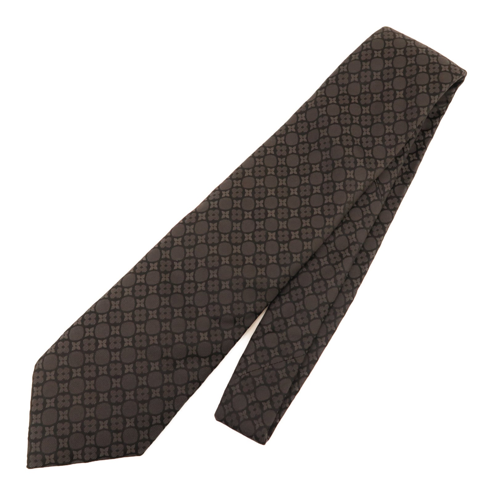 LOUIS VUITTON 絲質Tie領帶黑色