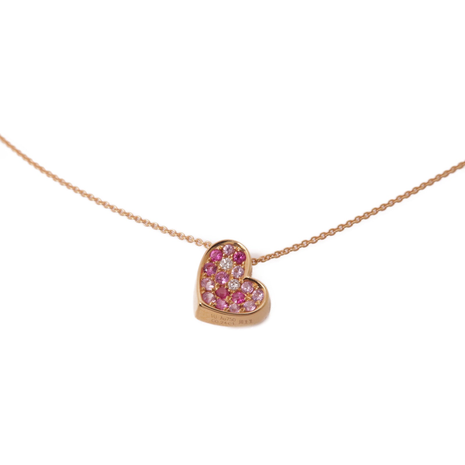 JEWELRY 【激減優惠】18k玫瑰金Garnet Necklace石榴石項鍊