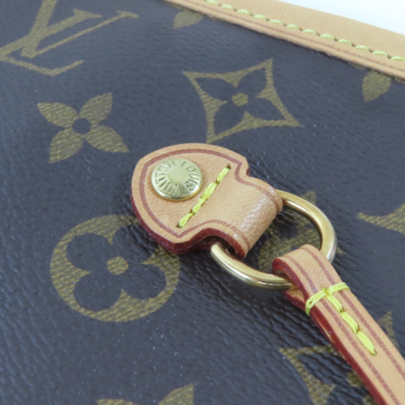 LOUIS VUITTON Monogram Neverfull金扣手挽袋啡色