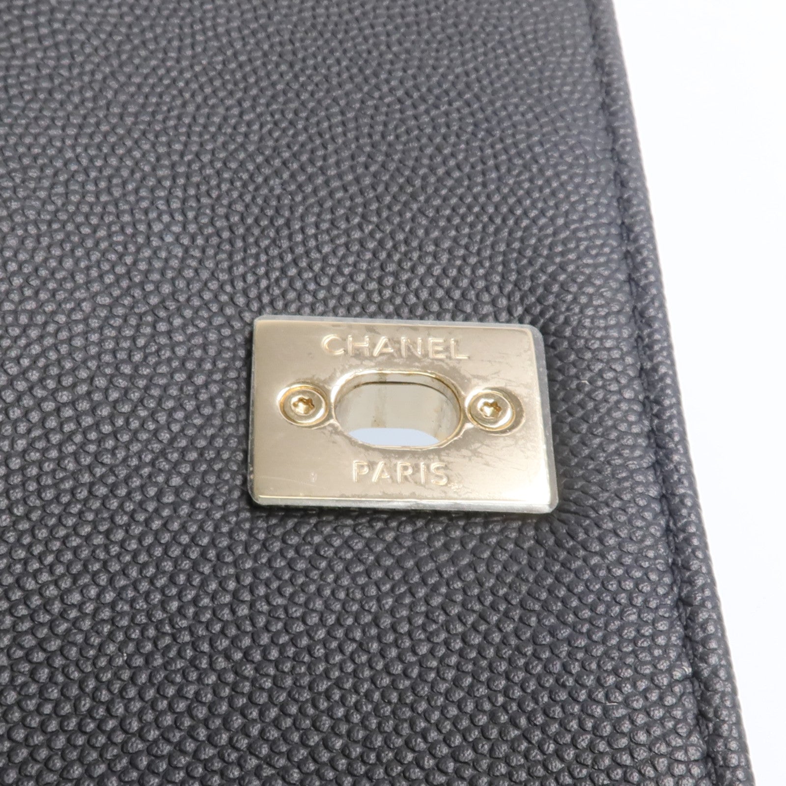 CHANEL 牛皮皮革Business Affinity Medium金扣手挽肩背兩用袋
