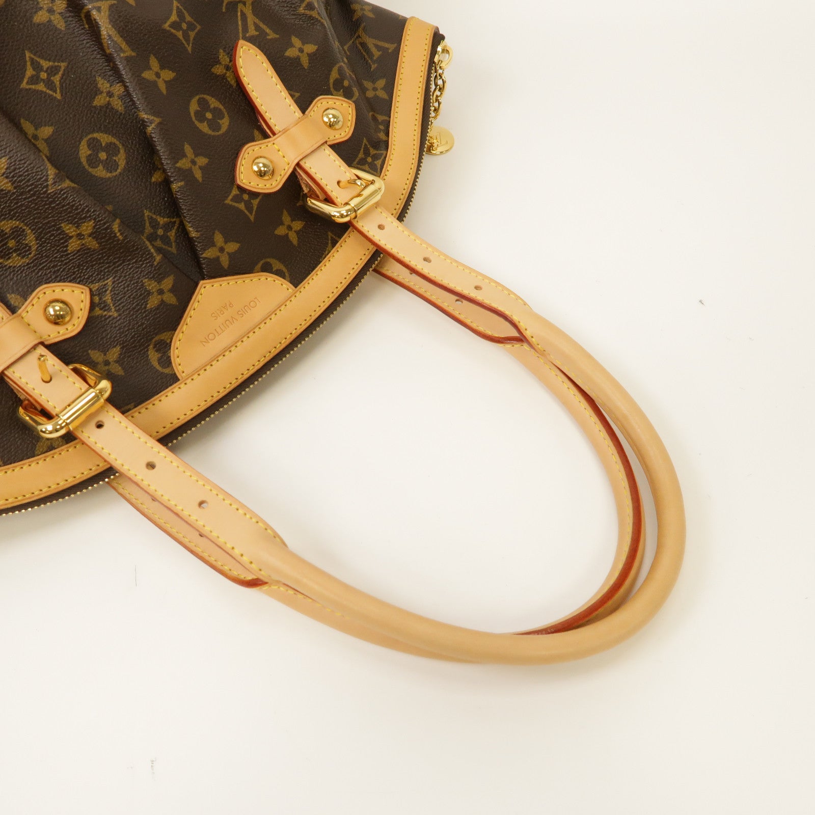 LOUIS VUITTON Monogram Tivoli GM金扣手挽袋啡色
