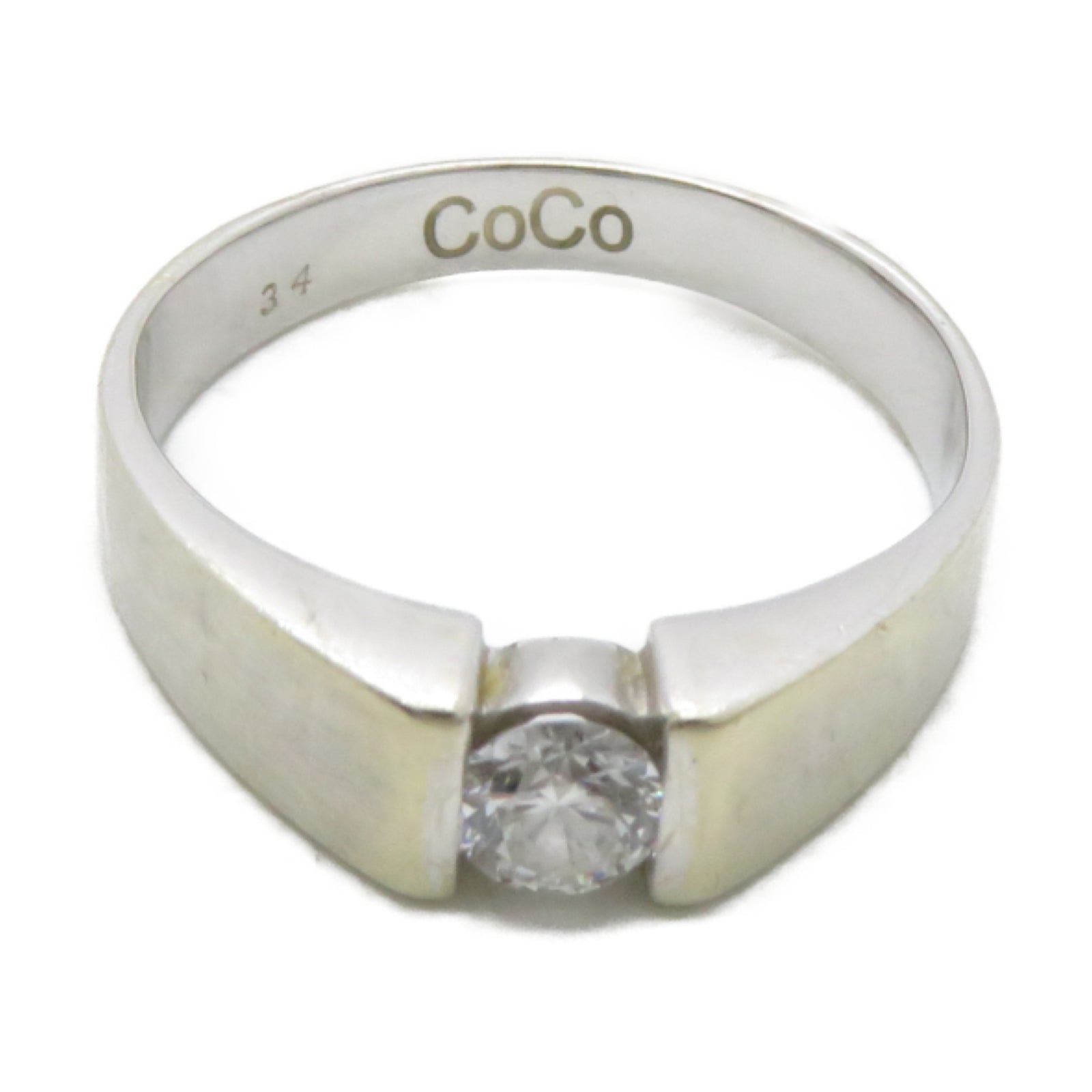 JEWELRY 【激減優惠】18K白金Diamond Ring 0.34ct鑽石戒指US#9.25