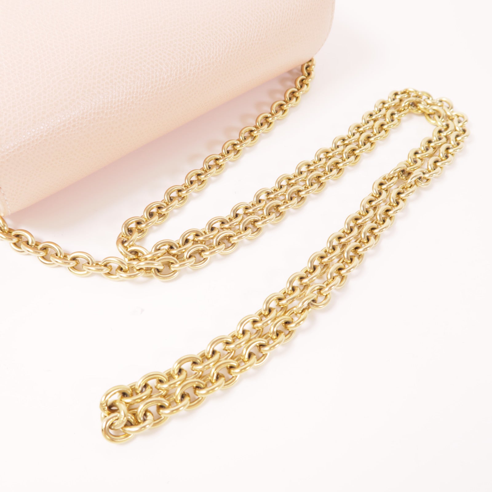 Furla 牛皮皮革Chain Shoulder金扣鏈帶肩背袋