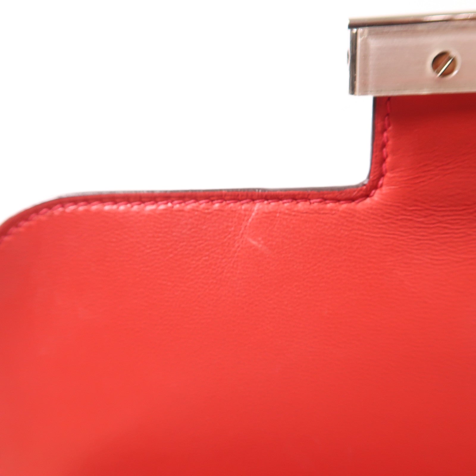 HERMES【激減優惠】 Epsom皮革Constance 24銀扣肩背袋Rouge Casaque