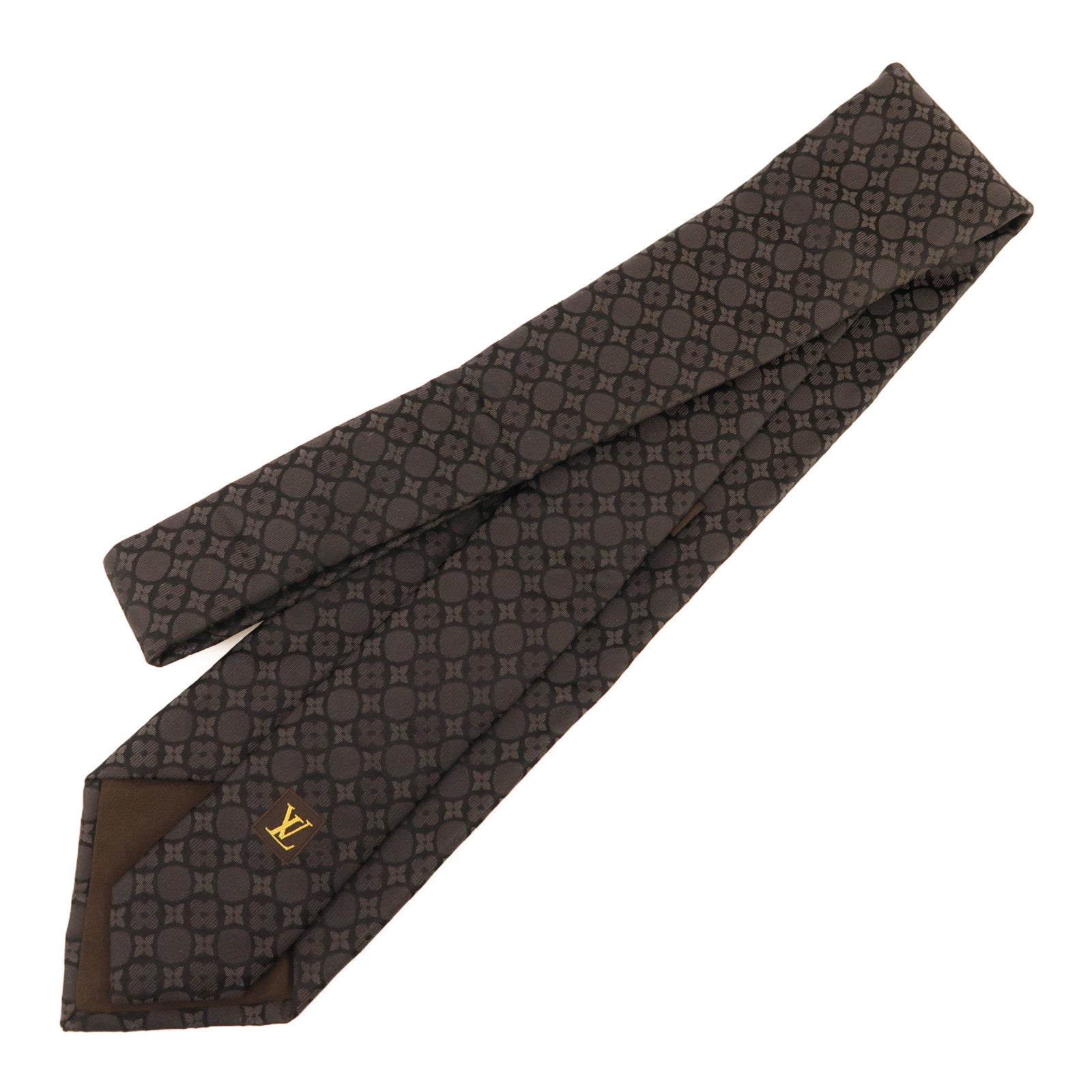 LOUIS VUITTON 絲質Tie領帶黑色