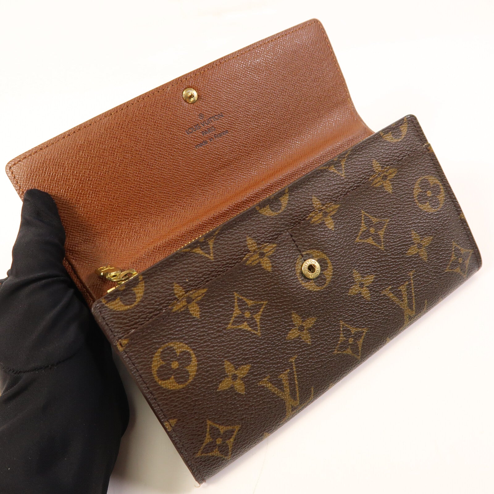 LOUIS VUITTON Monogram Long Wallet金扣長錢包