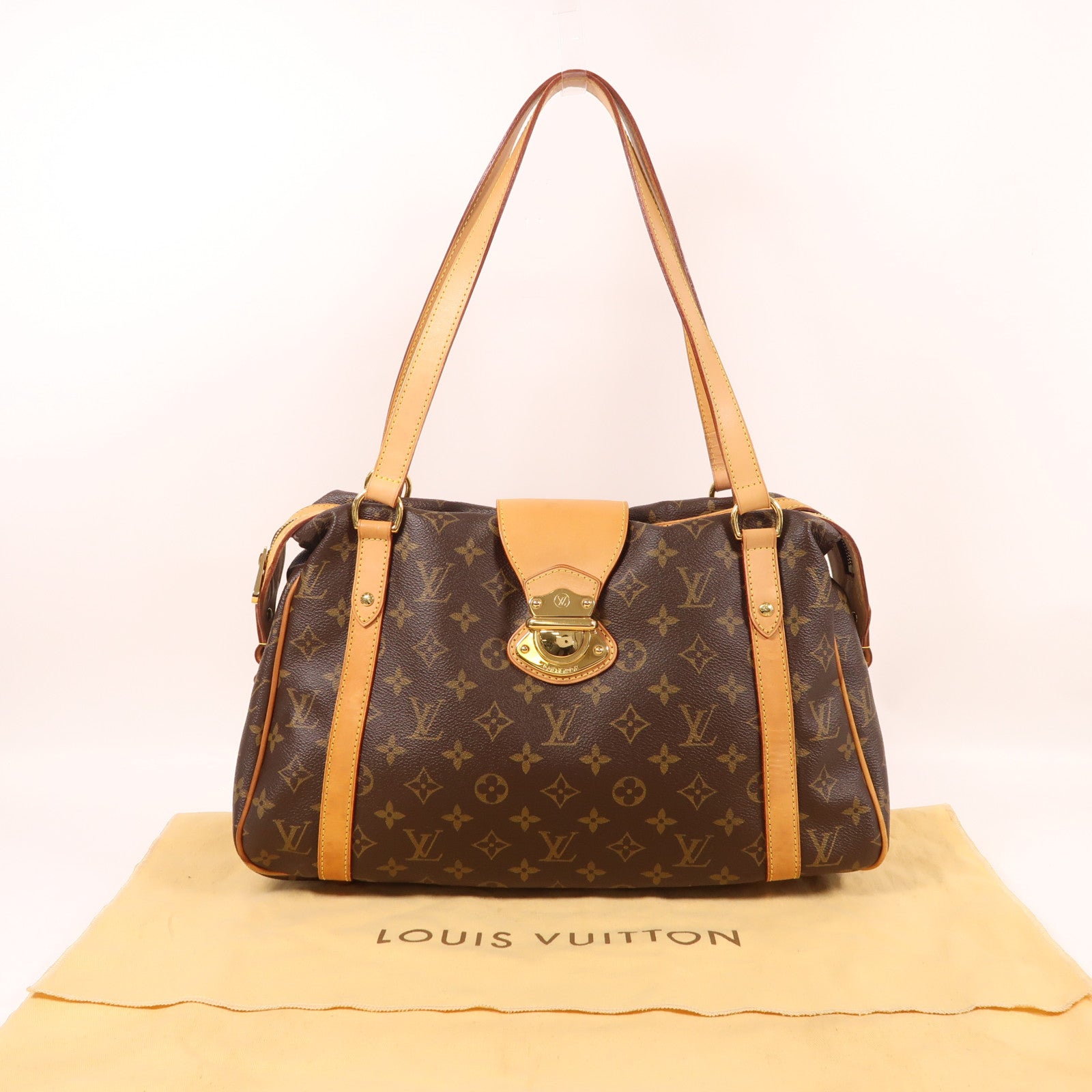 LOUIS VUITTON Monogram Stresa PM肩背袋棕色