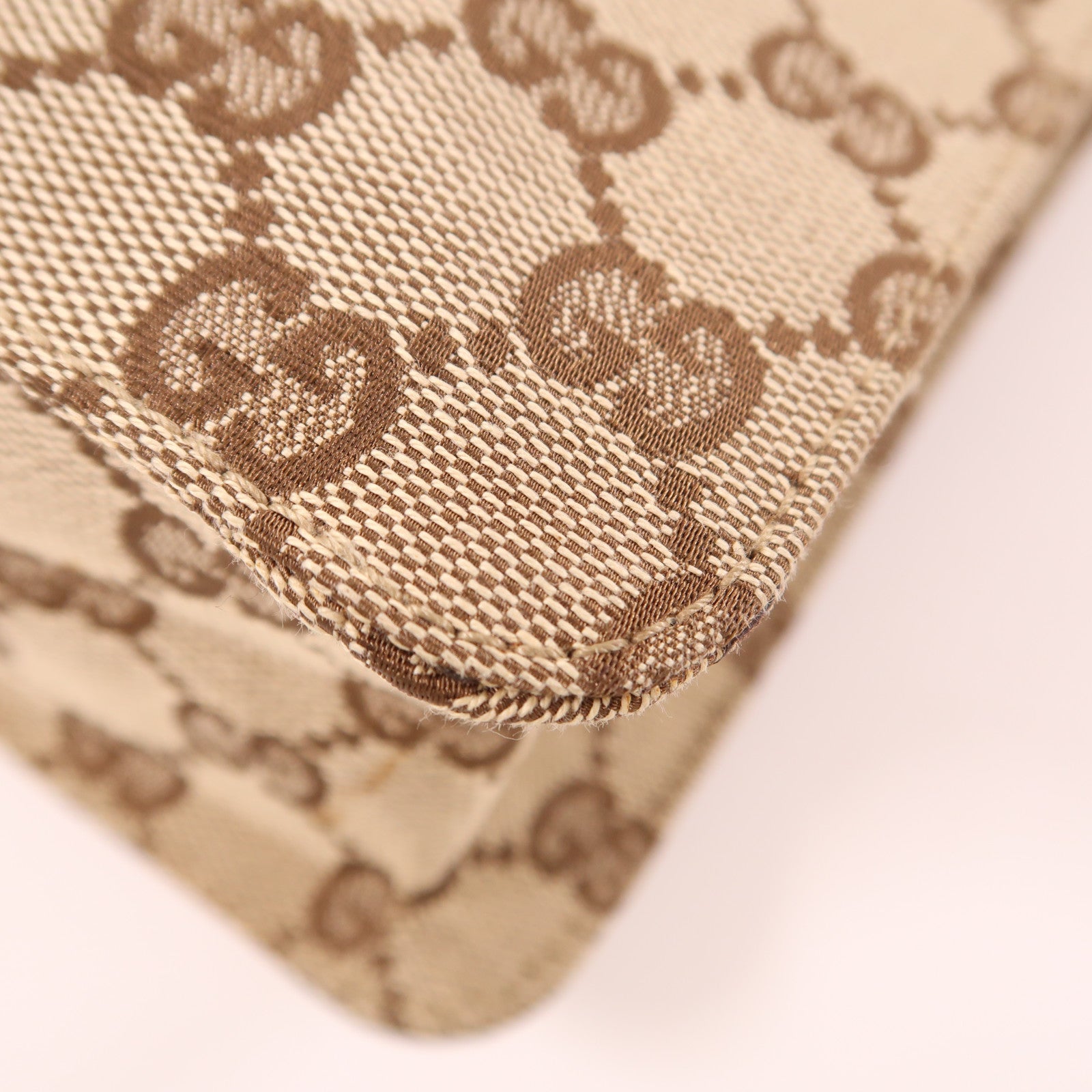 GUCCI 帆布/皮革Shoulder Bag金扣肩背袋