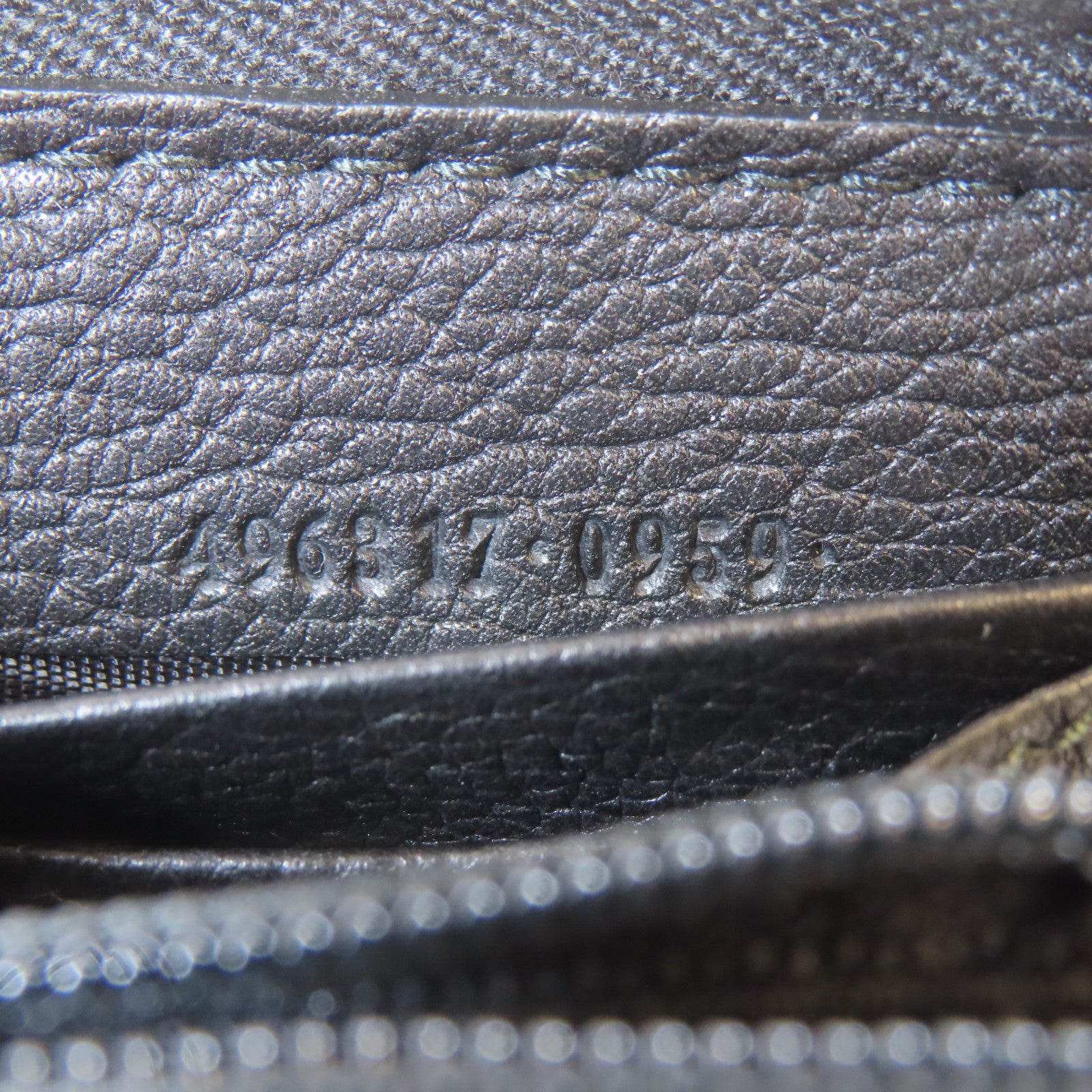 GUCCI 【激減優惠】牛皮皮革Long Round Wallet金扣長錢包黑色