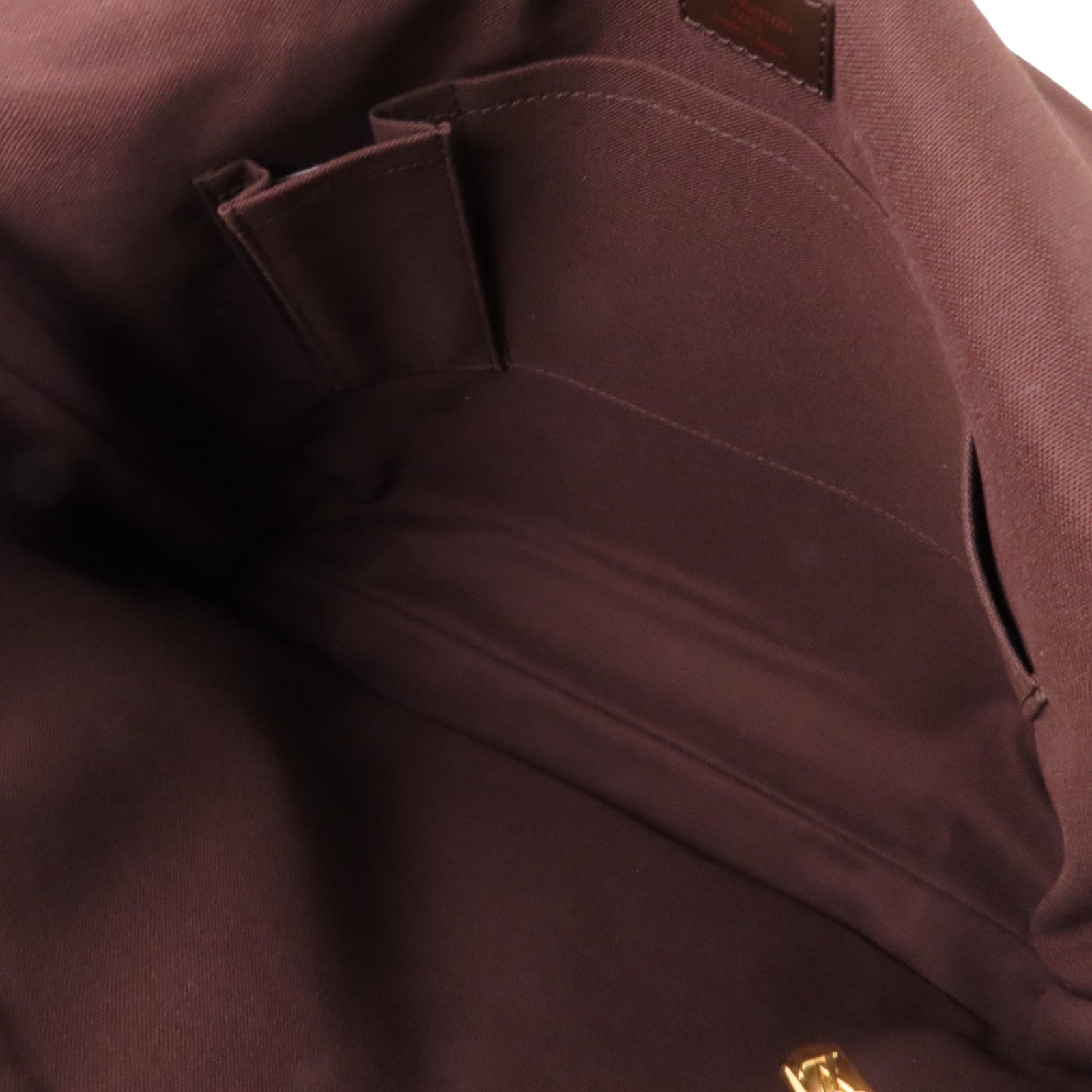 LOUIS VUITTON Damier Ebene Brooklyn GM金扣肩背袋