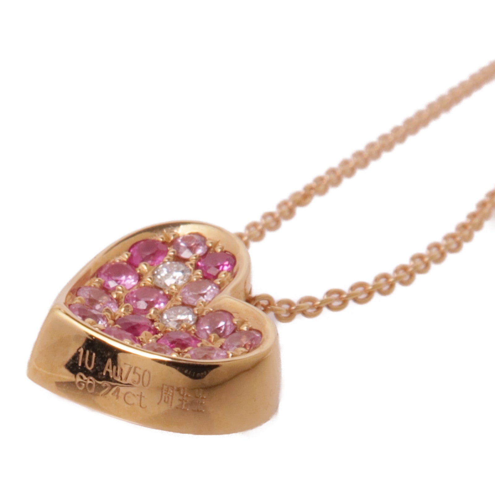 JEWELRY 【激減優惠】18k玫瑰金Garnet Necklace石榴石項鍊