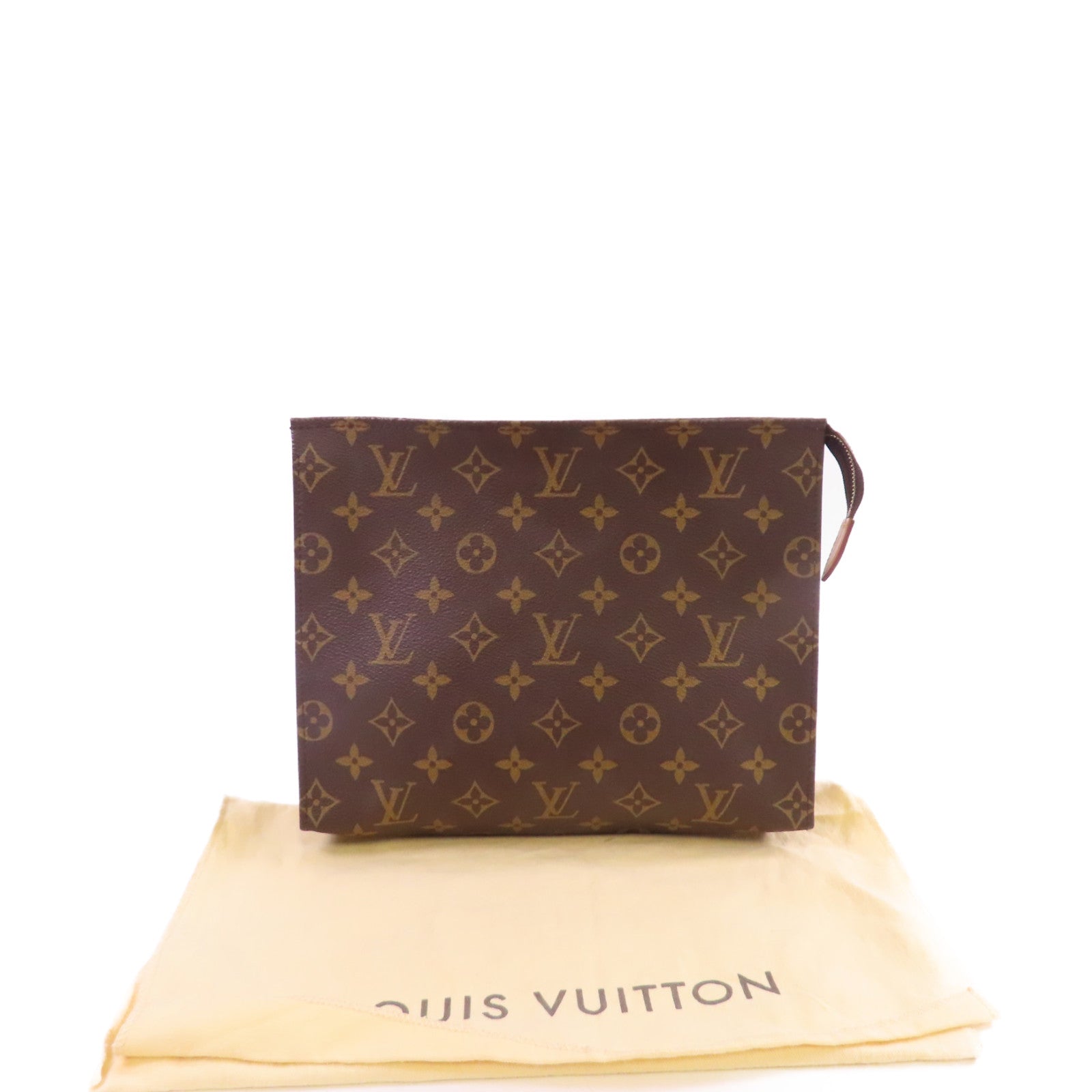 LOUIS VUITTON 【激減優惠】Monogram Toiletry Pouch 26金扣手拿包啡色