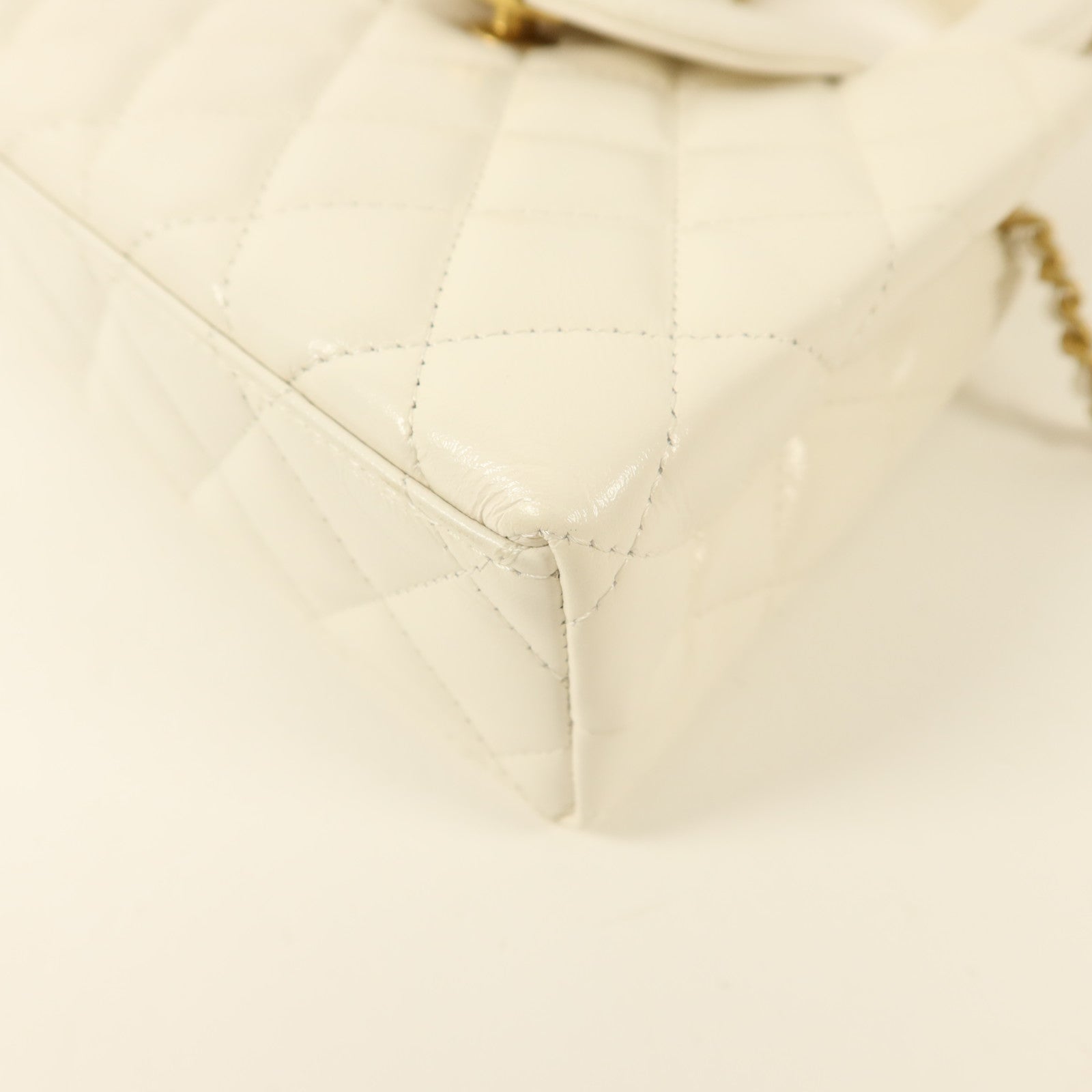CHANEL 牛皮皮革Kelly Bag金扣鏈帶手挽肩背兩用袋