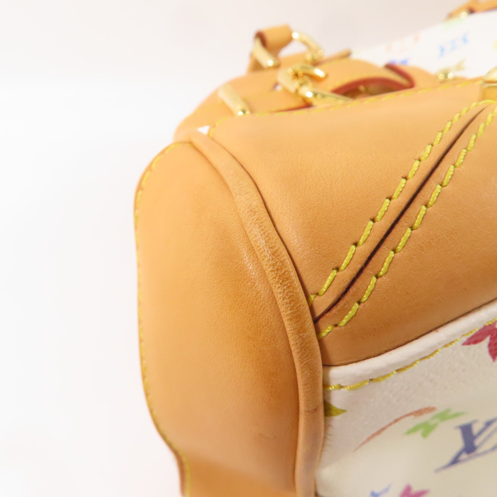 LOUIS VUITTON Monogram Multicolore Claudia金扣肩背袋白色/彩色